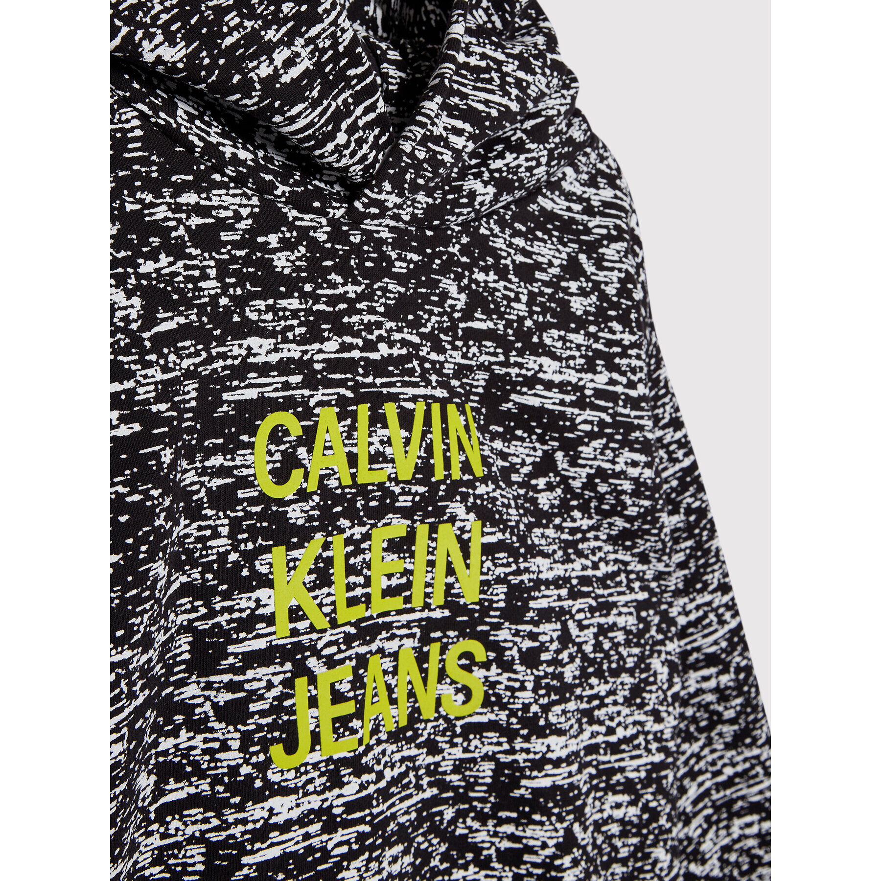 Calvin Klein Jeans Суитшърт Aop Noise IB0IB00988 Черен Regular Fit - Pepit.bg