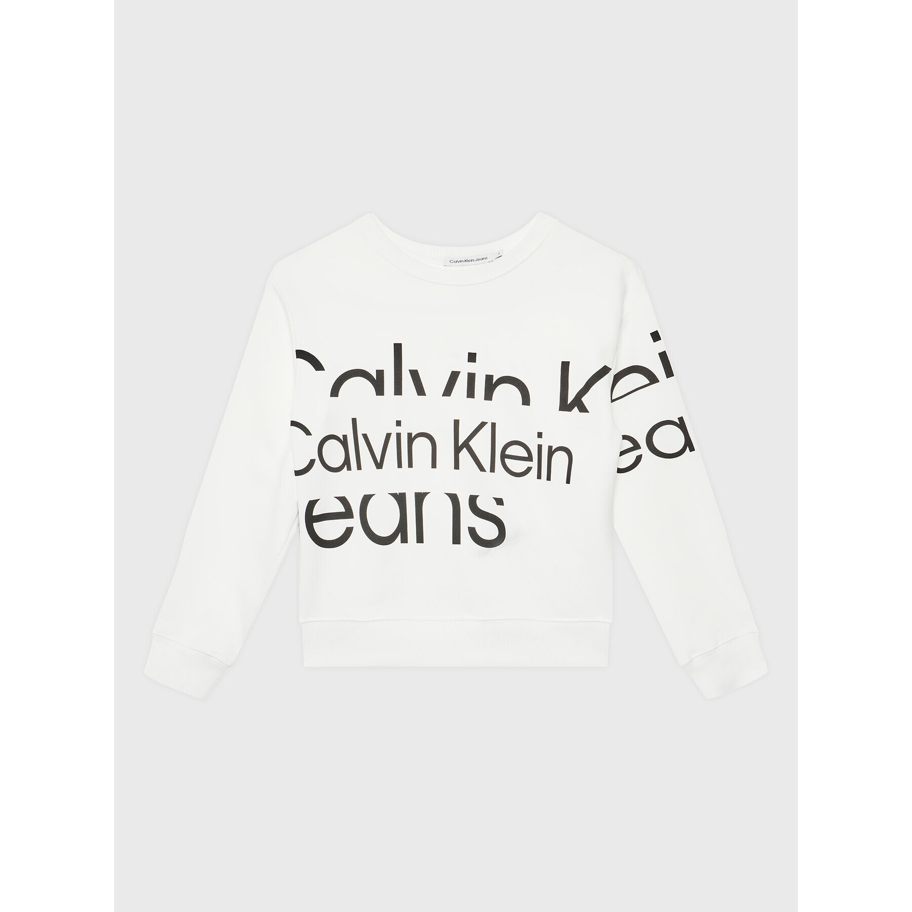 Calvin Klein Jeans Суитшърт Blown Up Logo IB0IB01629 Бял Regular Fit - Pepit.bg
