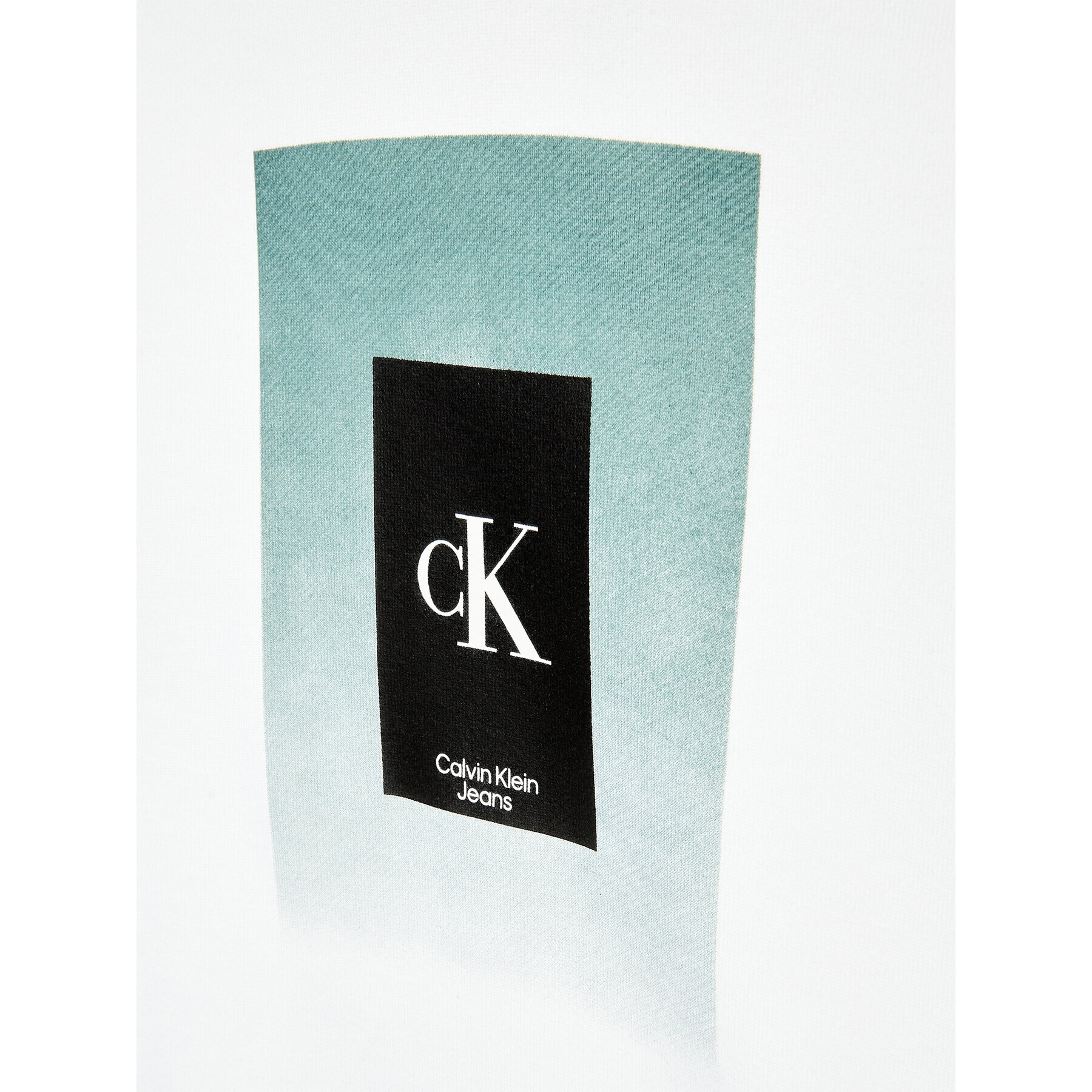 Calvin Klein Jeans Суитшърт Gradient Box Logo IU0IU00348 Бял Relaxed Fit - Pepit.bg