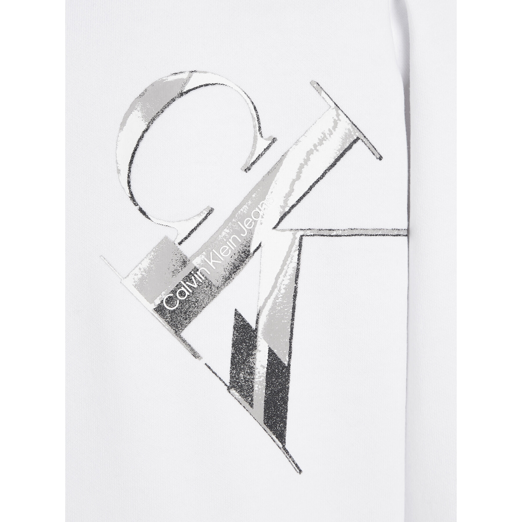 Calvin Klein Jeans Суитшърт Hyper Real IB0IB01854 Бял Regular Fit - Pepit.bg