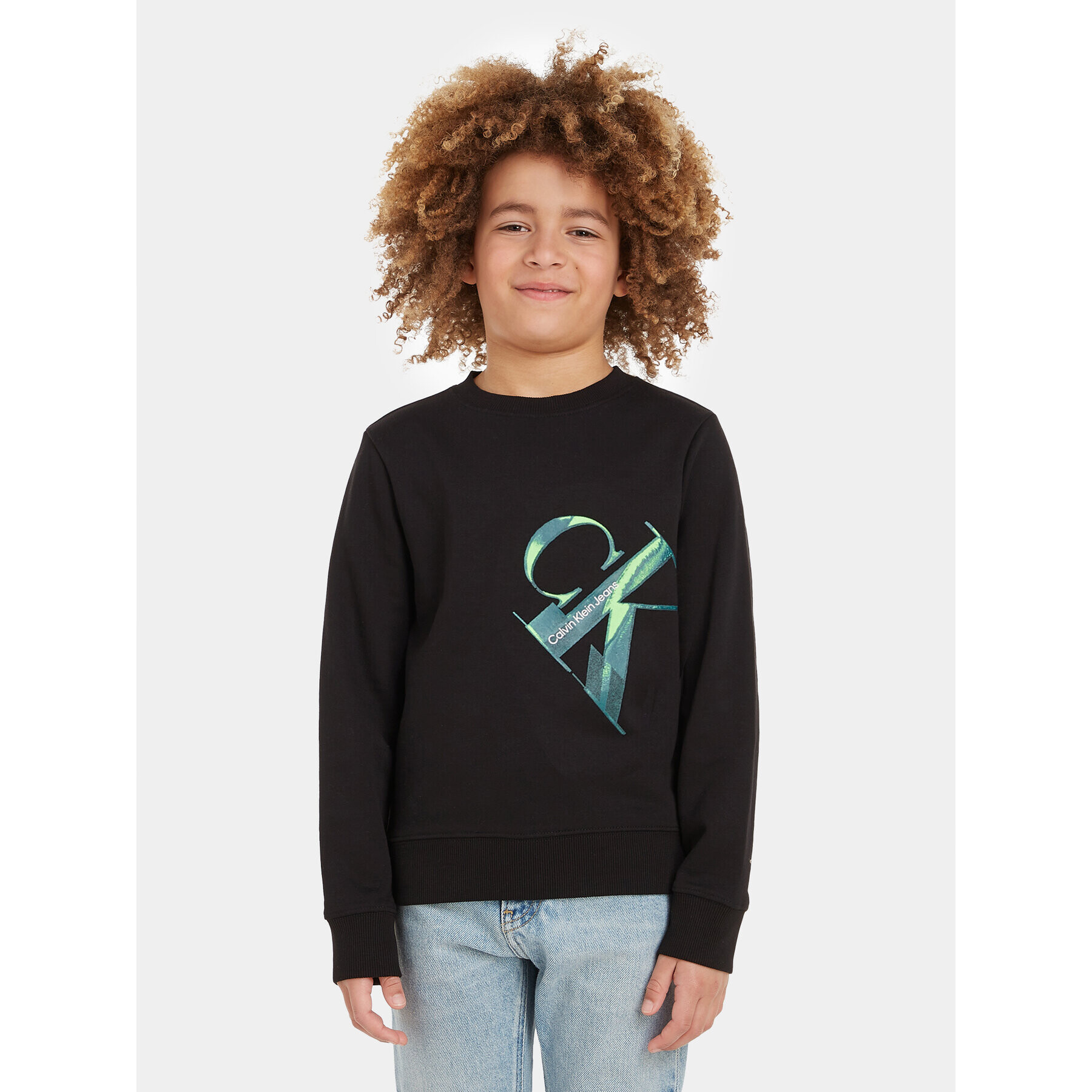 Calvin Klein Jeans Суитшърт Hyper Real IB0IB01854 Черен Regular Fit - Pepit.bg