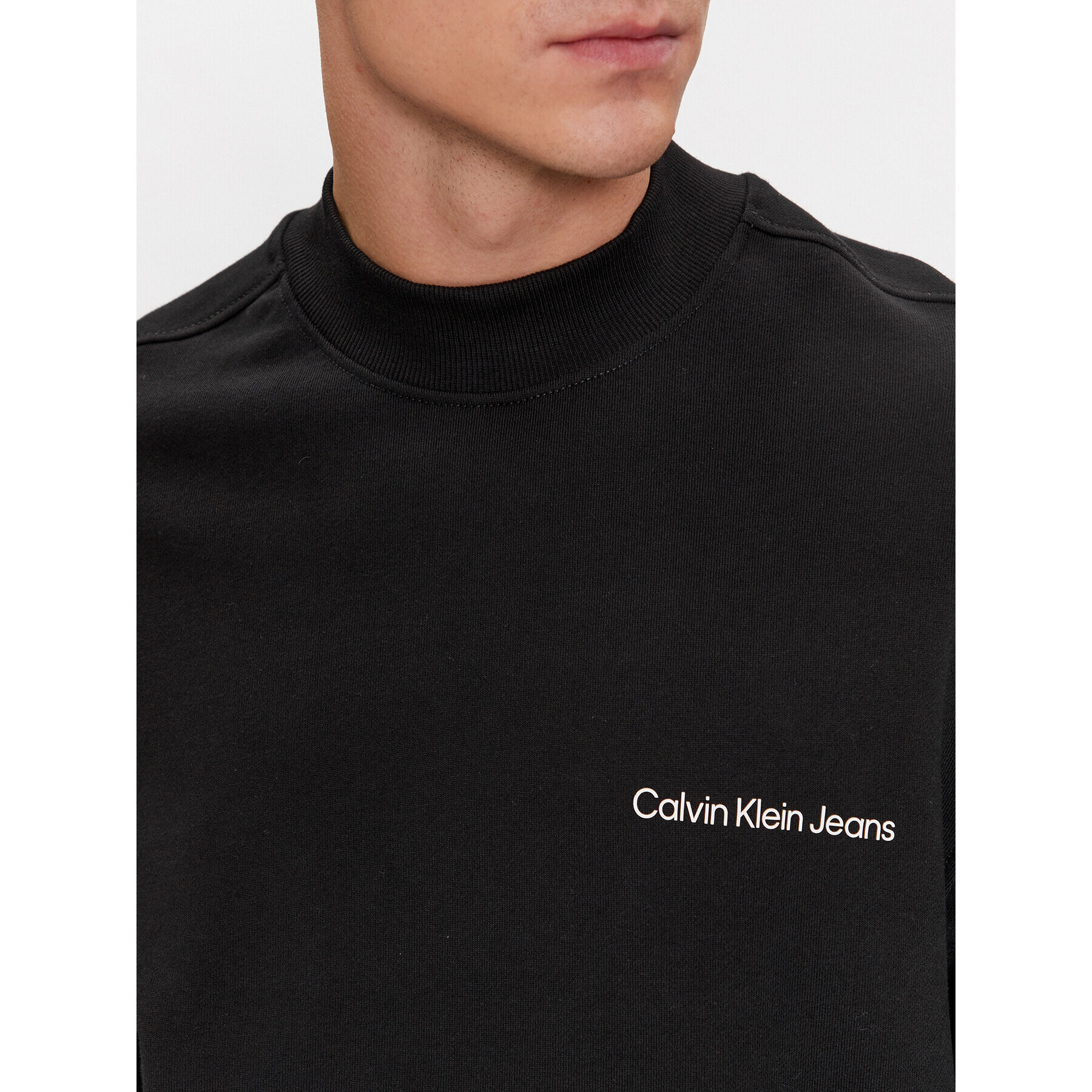 Calvin Klein Jeans Суитшърт Institutional J30J324621 Черен Regular Fit - Pepit.bg