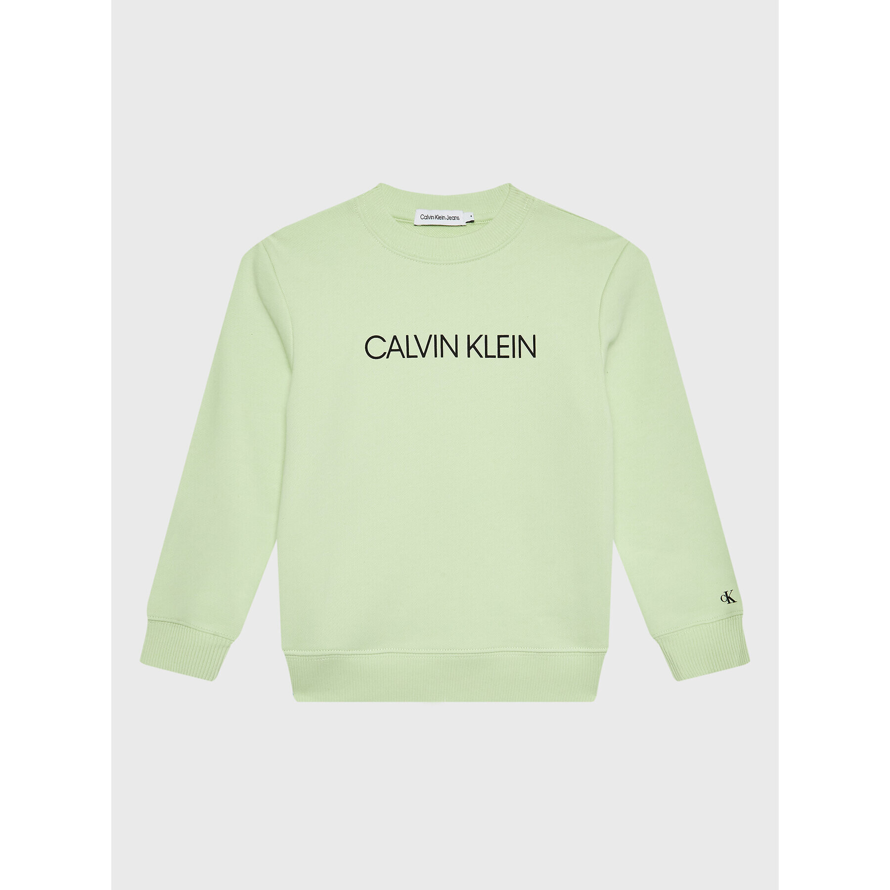 Calvin Klein Jeans Суитшърт Institutional Logo IU0IU00162 Зелен Regular Fit - Pepit.bg