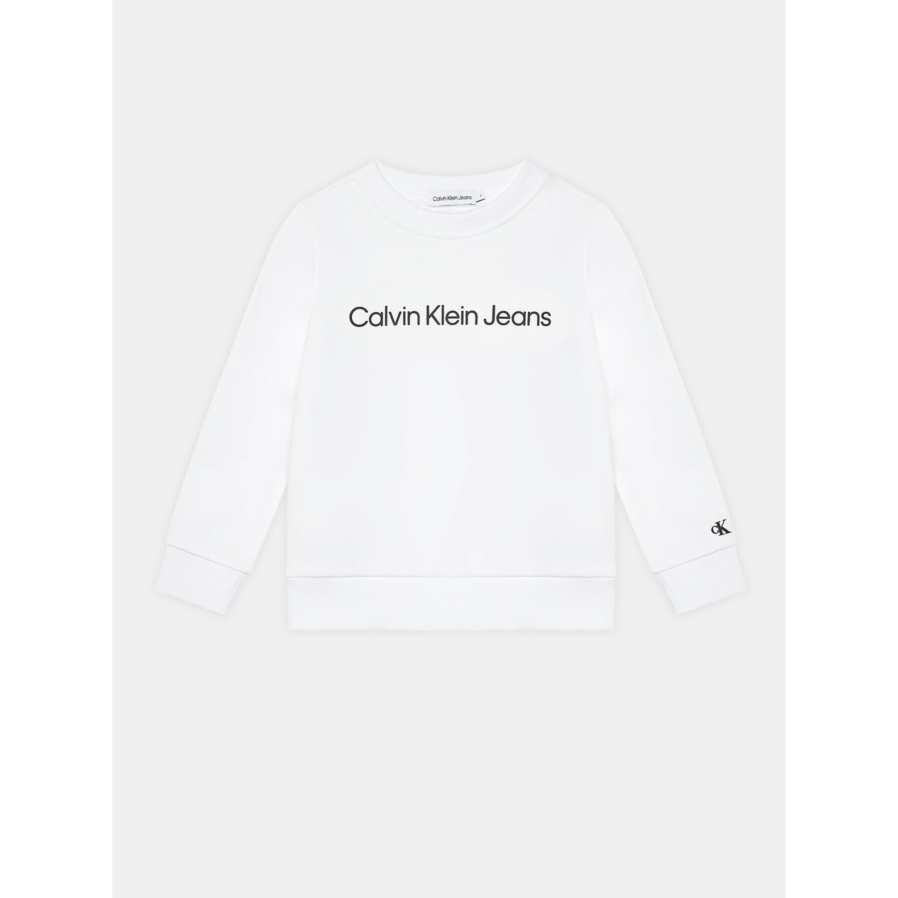 Calvin Klein Jeans Суитшърт IU0IU00581 M Бял Regular Fit - Pepit.bg