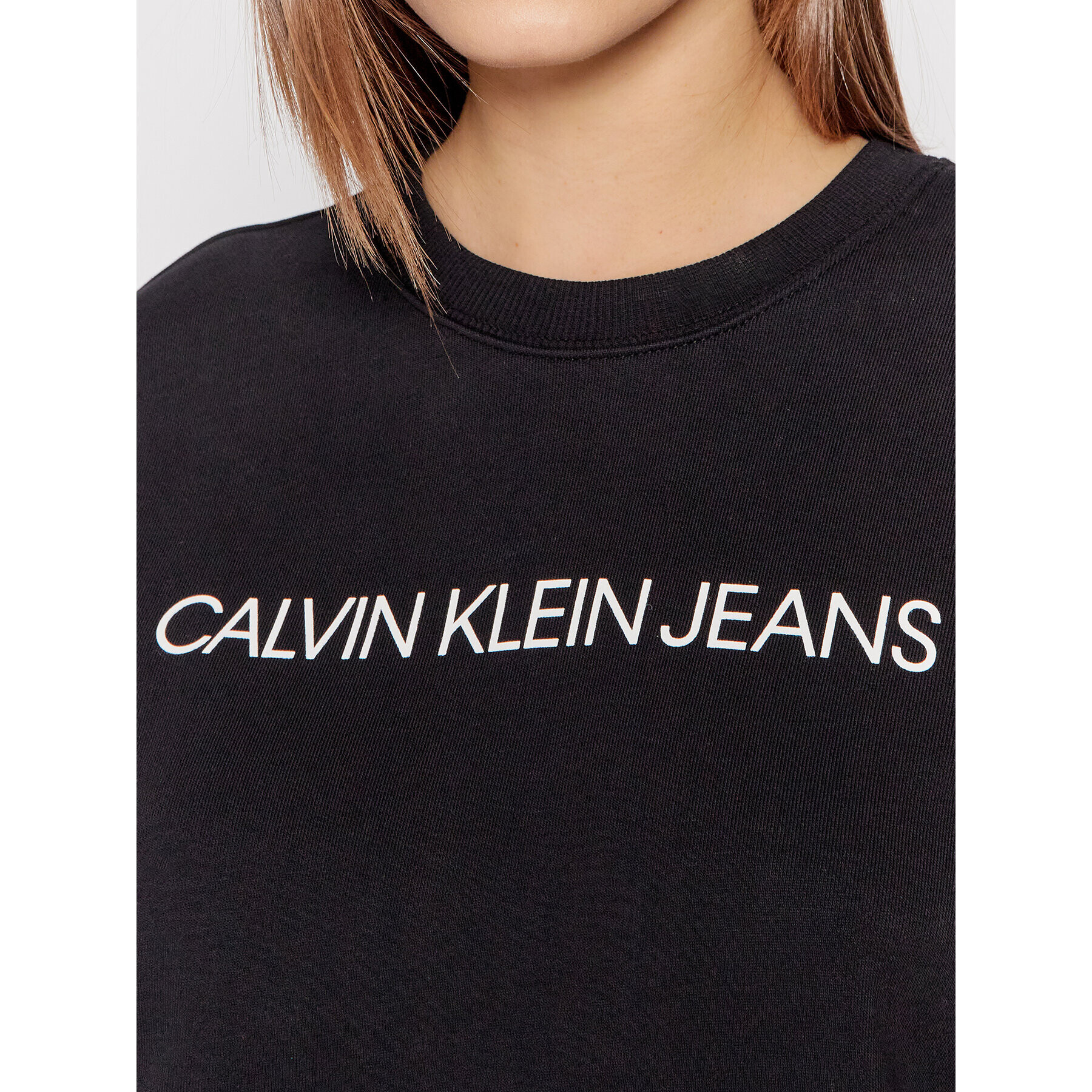 Calvin Klein Jeans Суитшърт J20J209761 Черен Regular Fit - Pepit.bg
