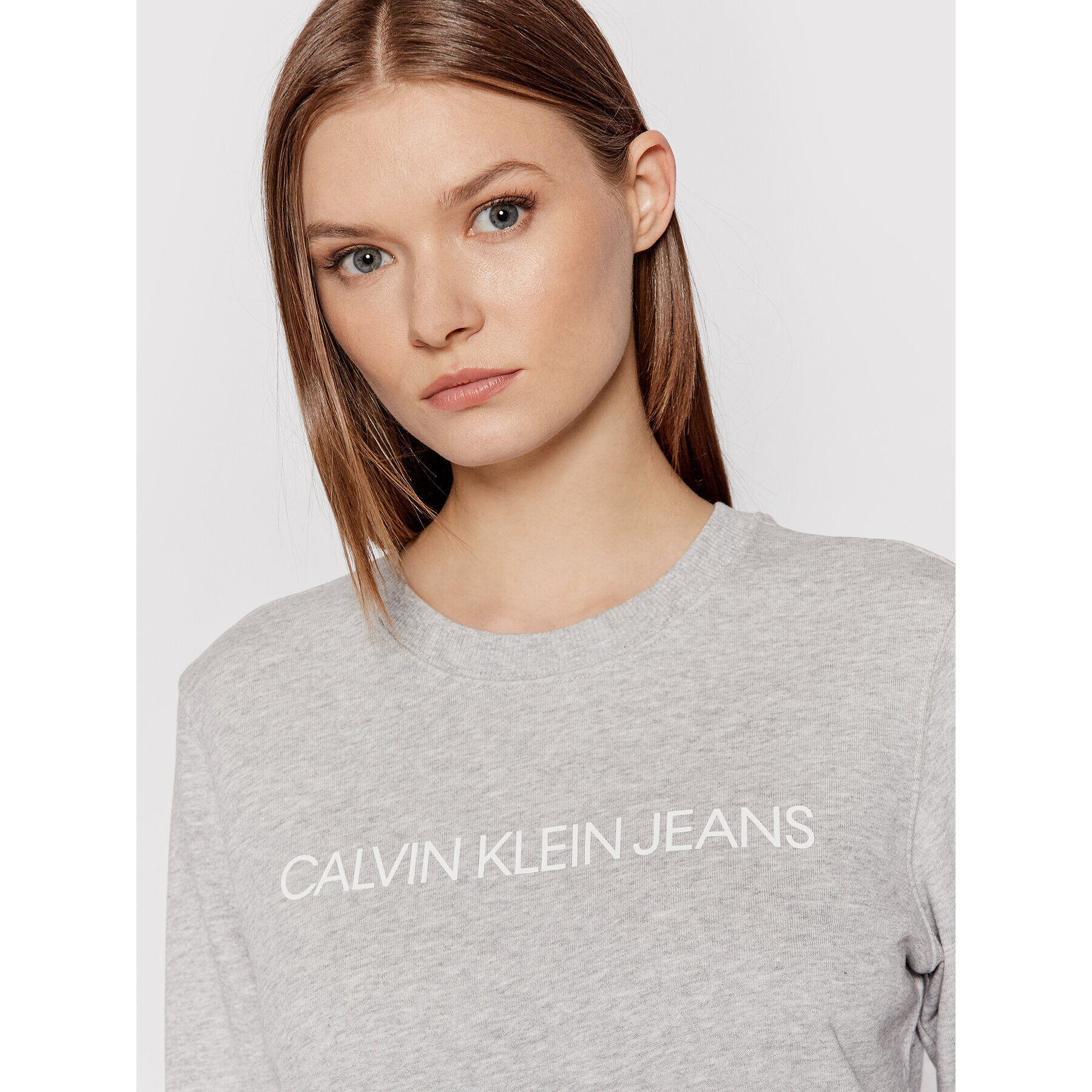 Calvin Klein Jeans Суитшърт J20J209761 Сив Regular Fit - Pepit.bg