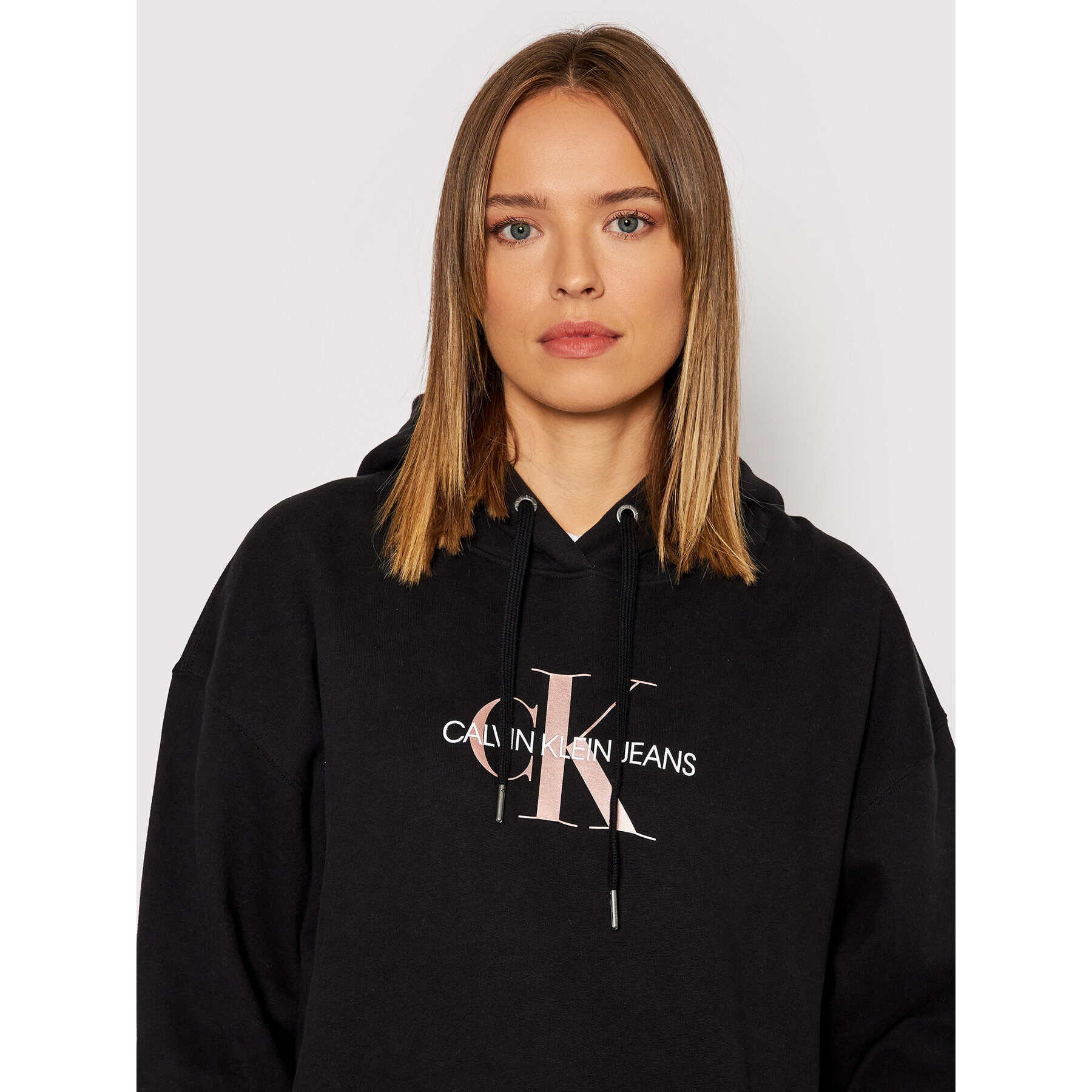 Calvin Klein Jeans Суитшърт J20J216957 Черен Oversize - Pepit.bg