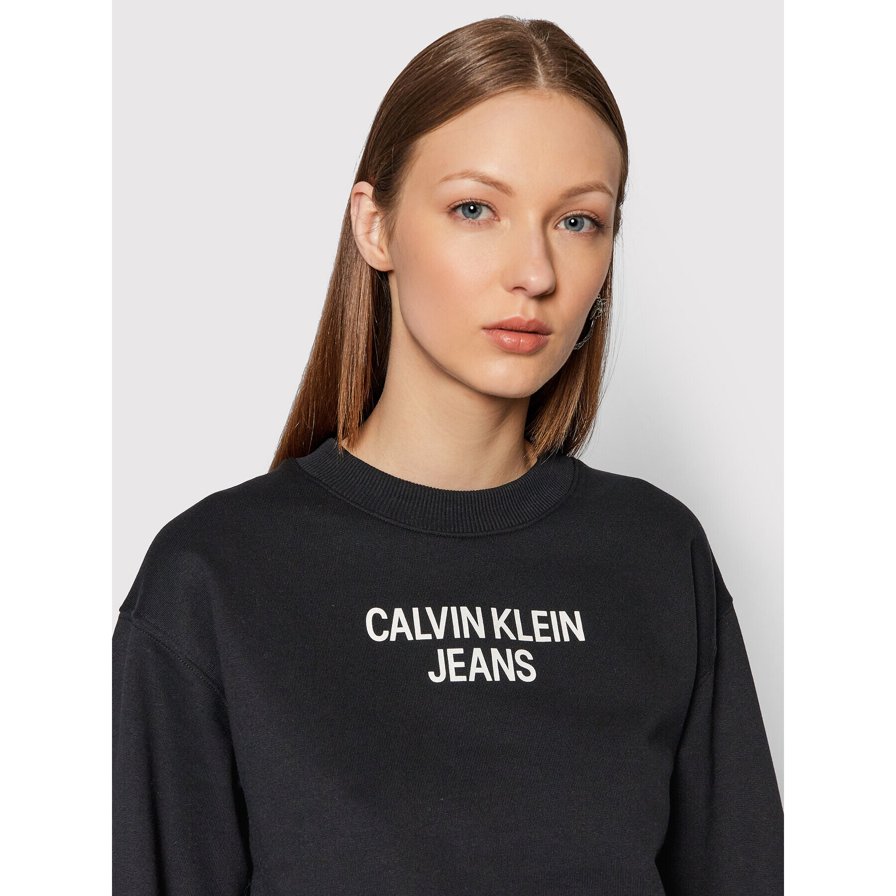 Calvin Klein Jeans Суитшърт J20J217298 Черен Regular Fit - Pepit.bg