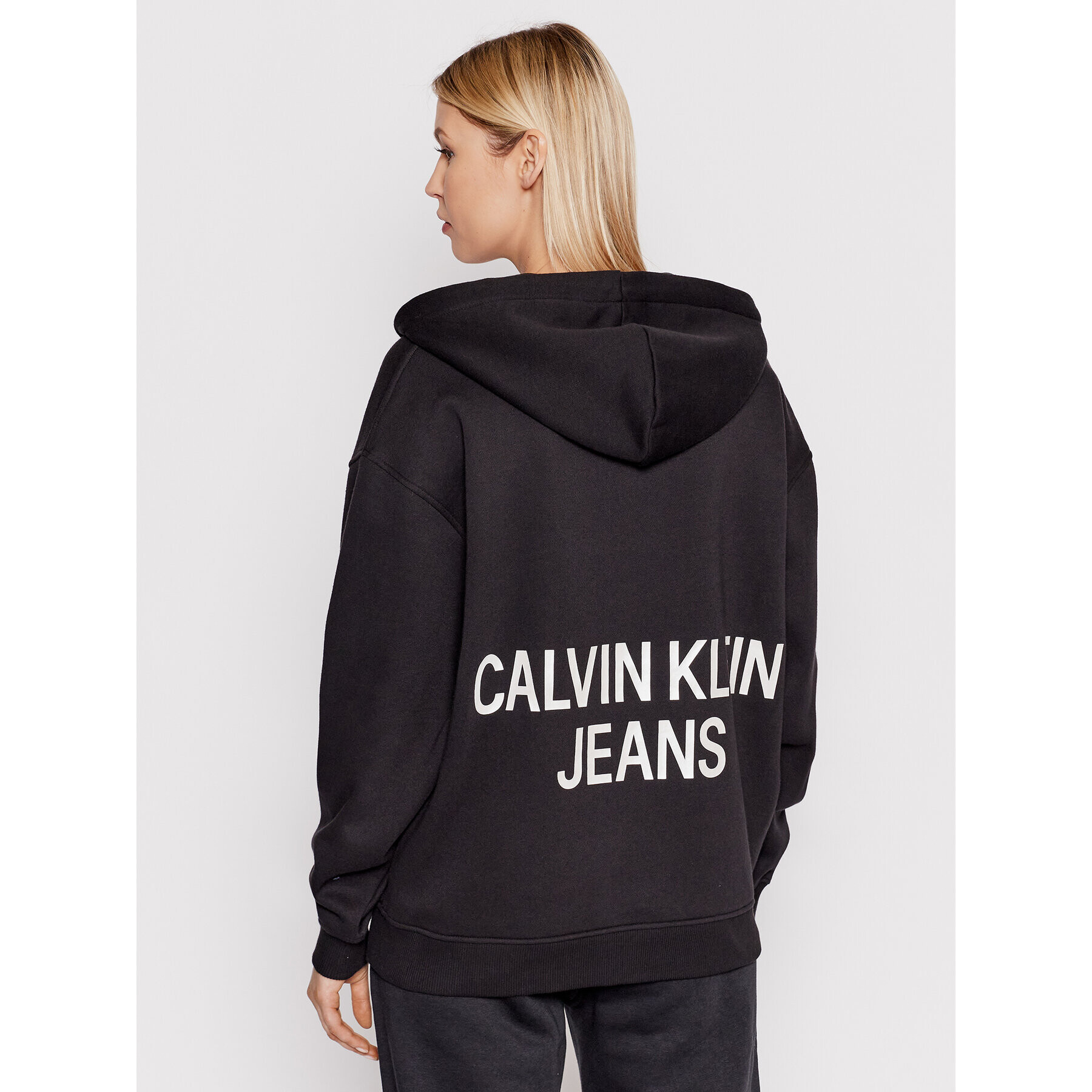 Calvin Klein Jeans Суитшърт J20J217423 Черен Relaxed Fit - Pepit.bg