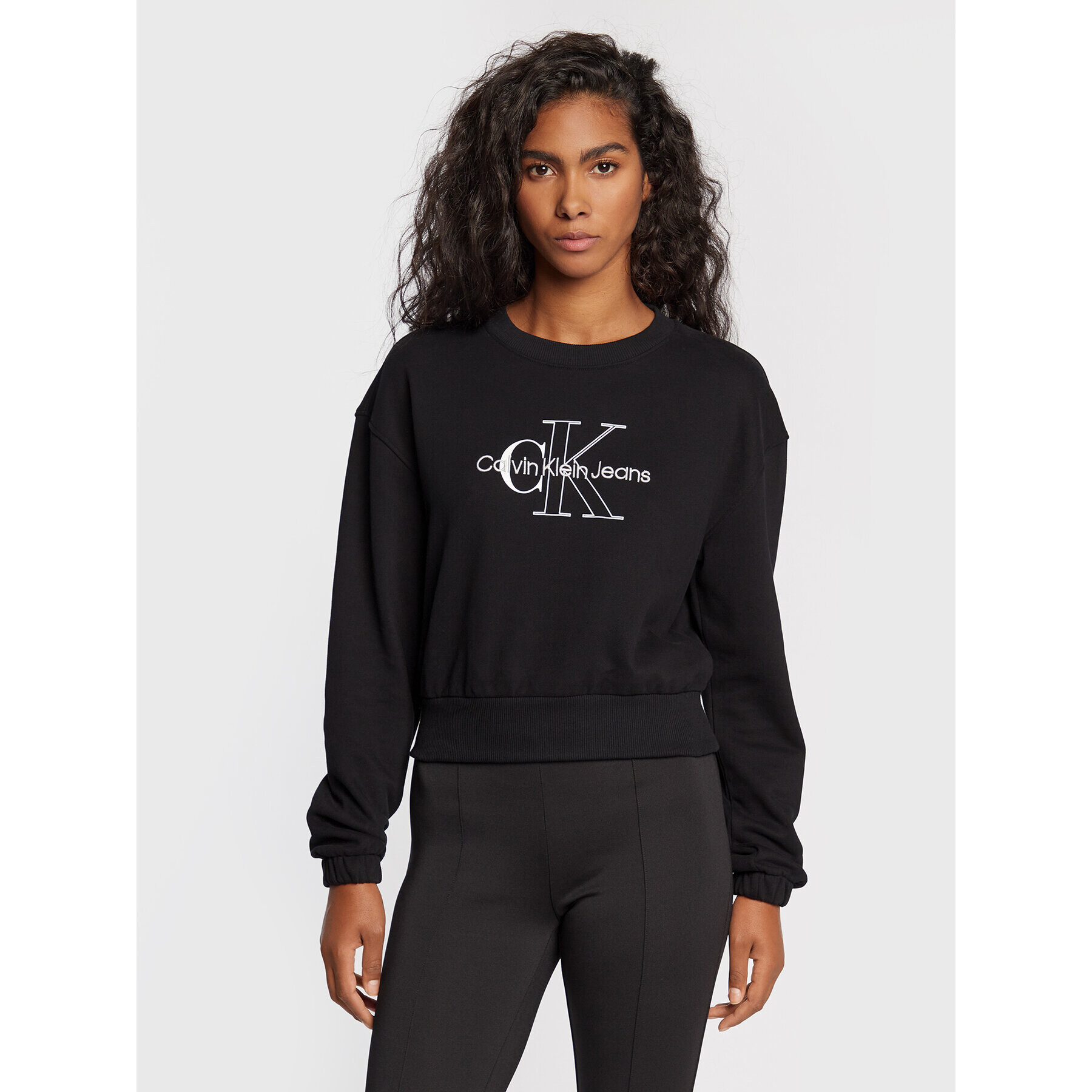 Calvin Klein Jeans Суитшърт J20J218165 Черен Relaxed Fit - Pepit.bg