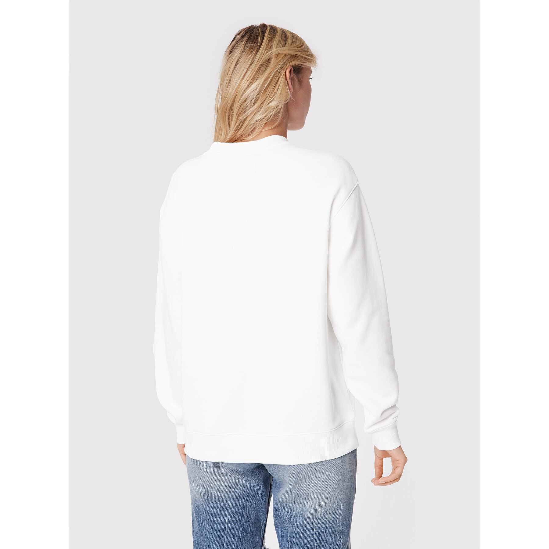 Calvin Klein Jeans Суитшърт J20J218729 Бял Regular Fit - Pepit.bg