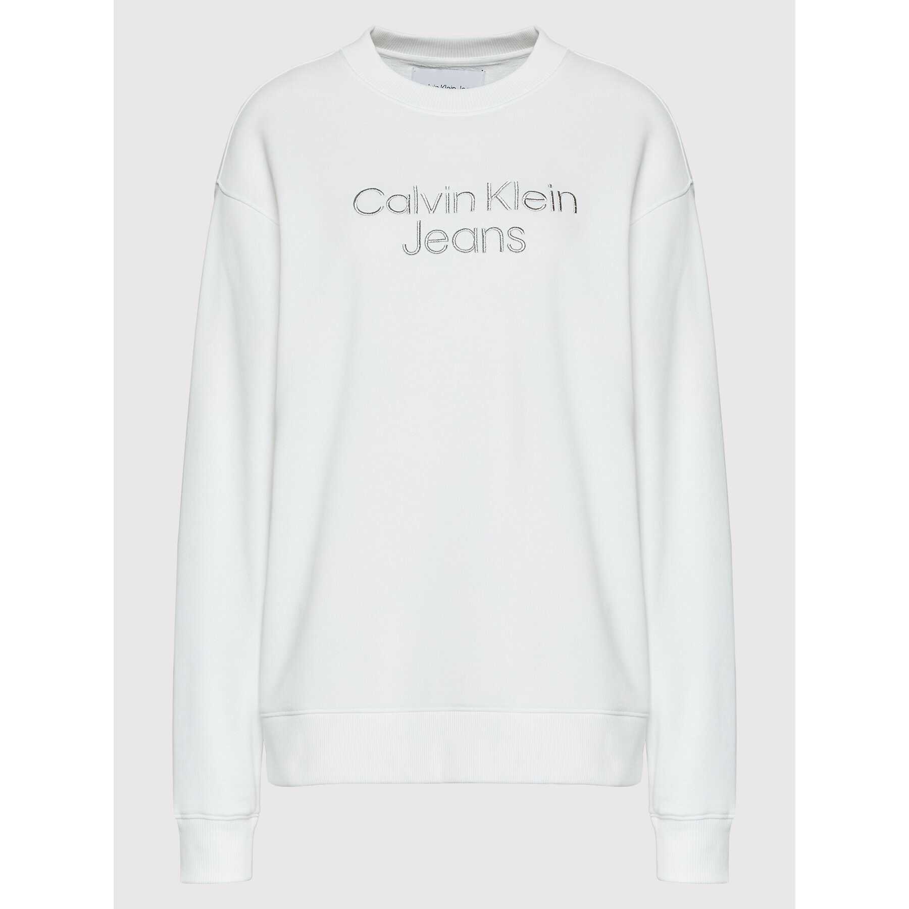 Calvin Klein Jeans Суитшърт J20J218729 Бял Regular Fit - Pepit.bg