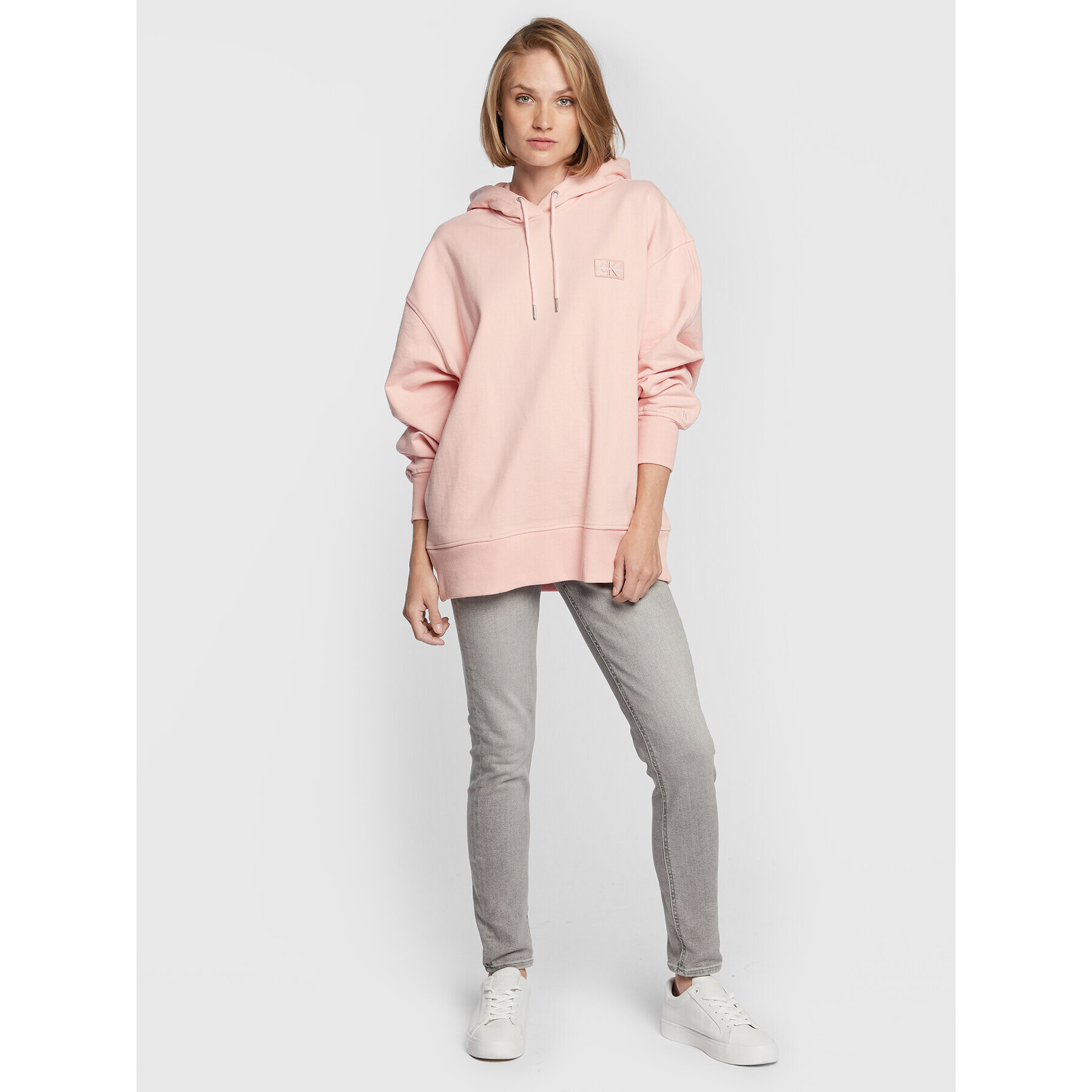 Calvin Klein Jeans Суитшърт J20J219754 Розов Oversize - Pepit.bg