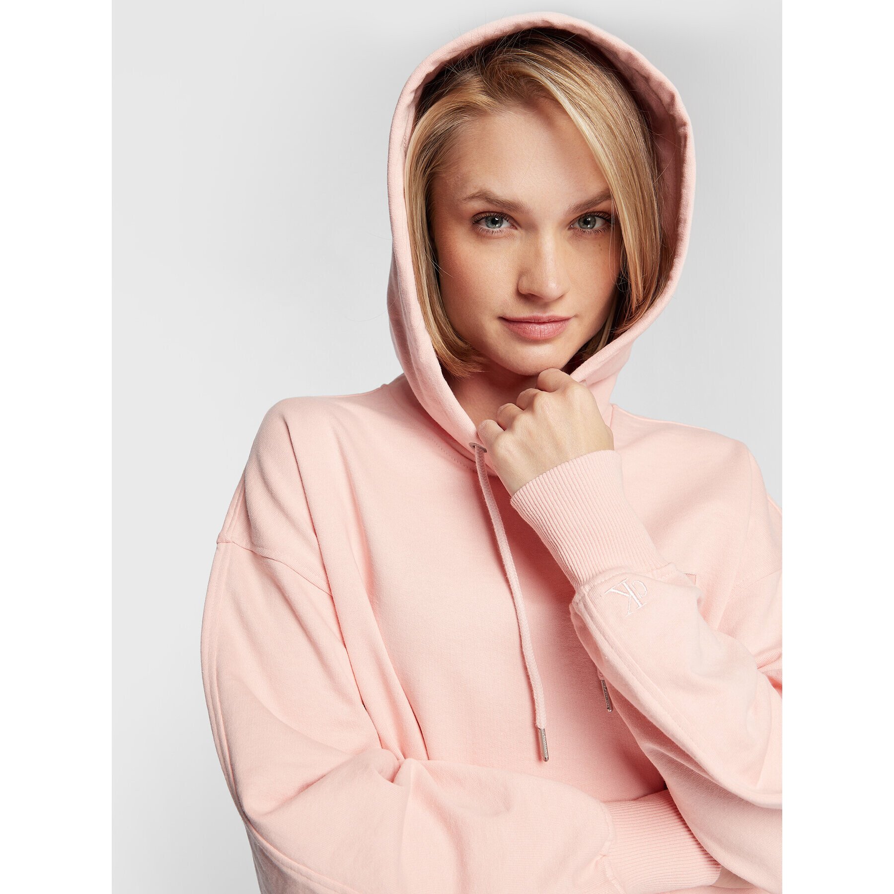 Calvin Klein Jeans Суитшърт J20J219754 Розов Oversize - Pepit.bg