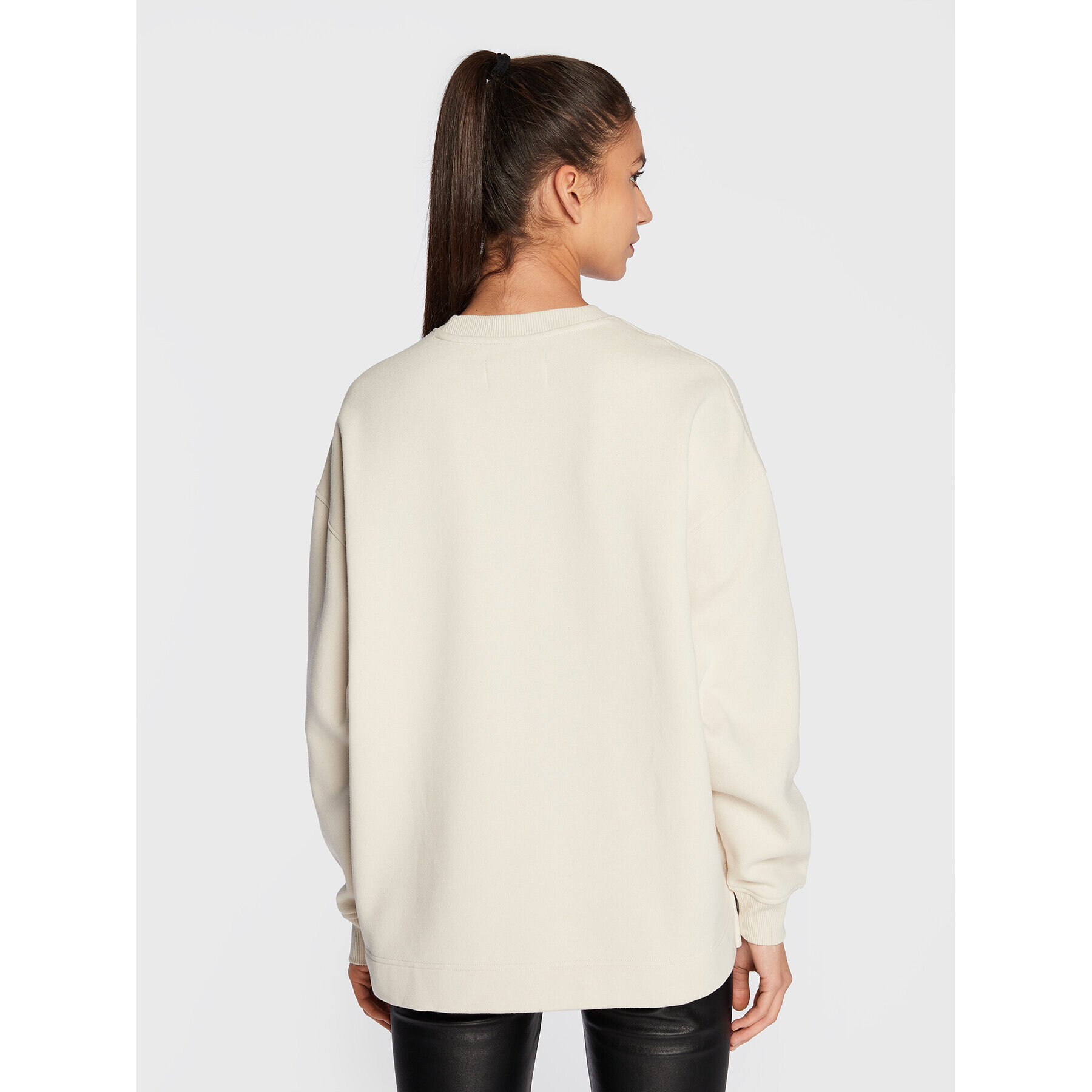 Calvin Klein Jeans Суитшърт J20J219761 Бежов Oversize - Pepit.bg