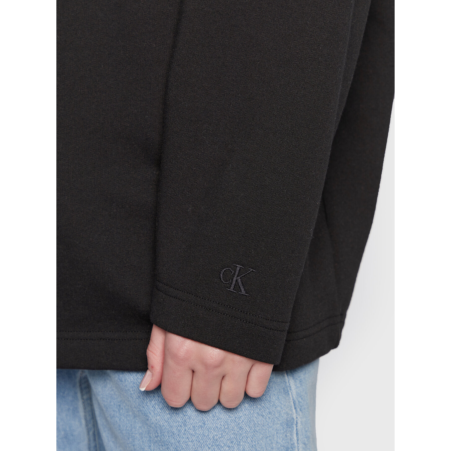 Calvin Klein Jeans Суитшърт J20J220431 Черен Oversize - Pepit.bg