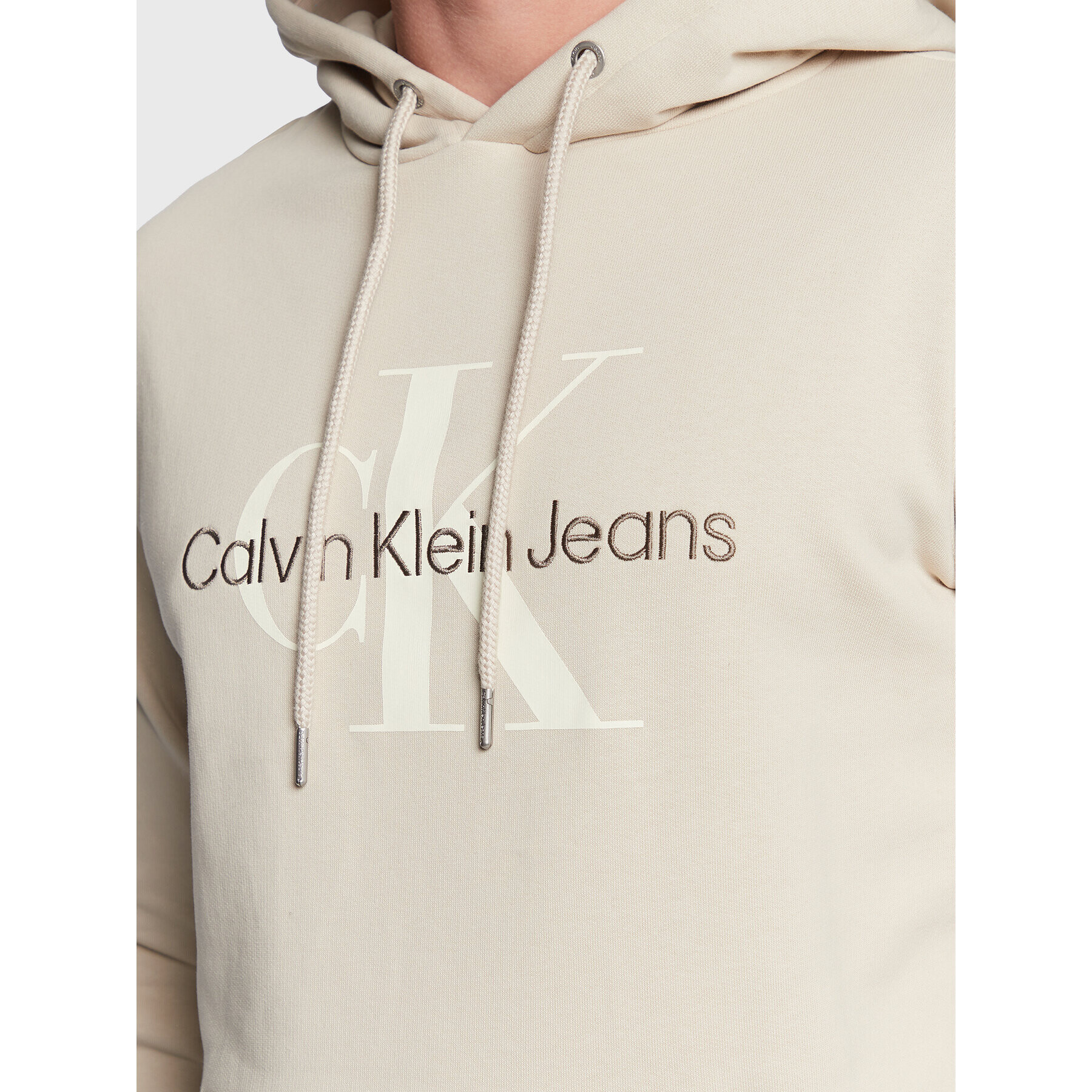 Calvin Klein Jeans Суитшърт J30J320805 Бежов Regular Fit - Pepit.bg