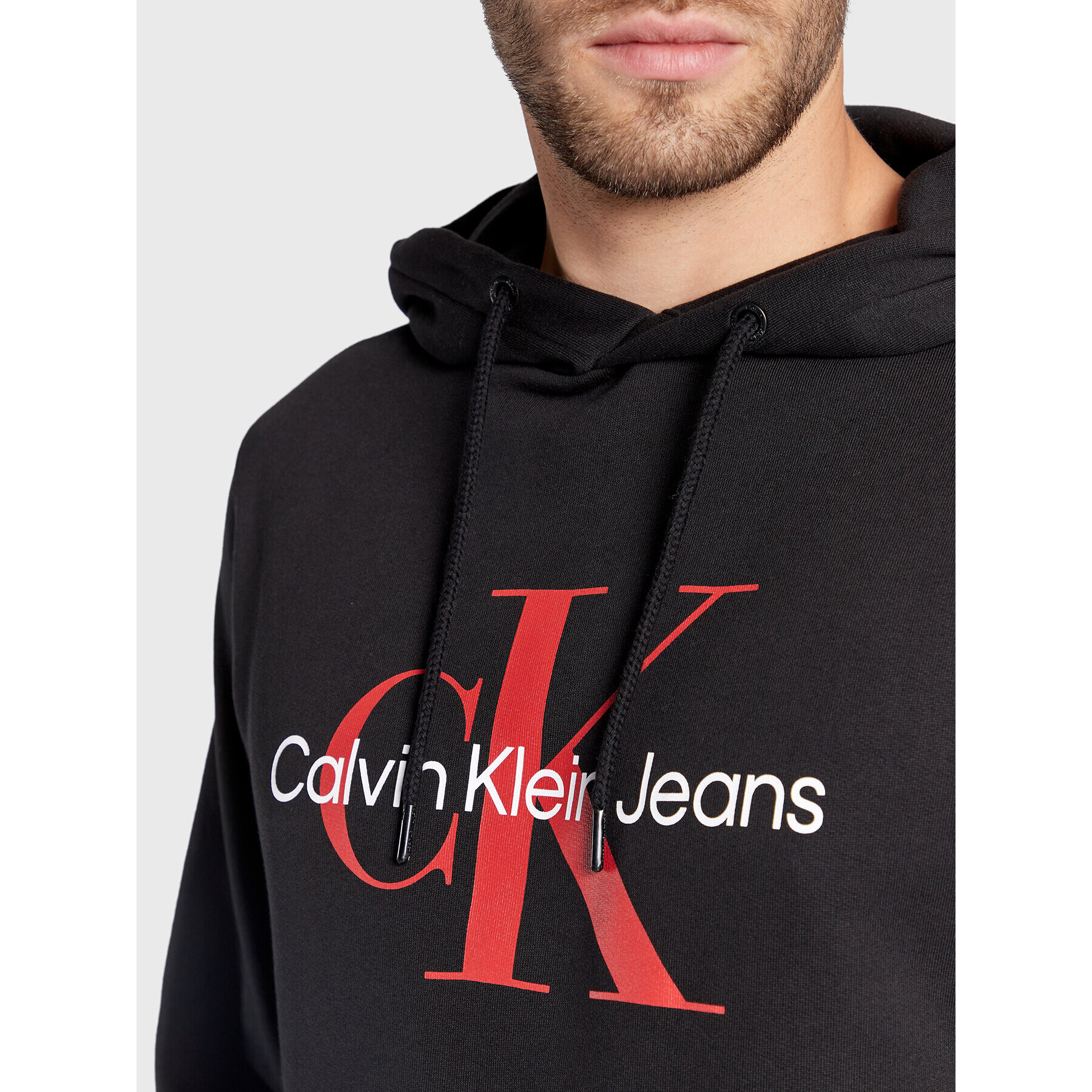 Calvin Klein Jeans Суитшърт J30J320805 Черен Regular Fit - Pepit.bg