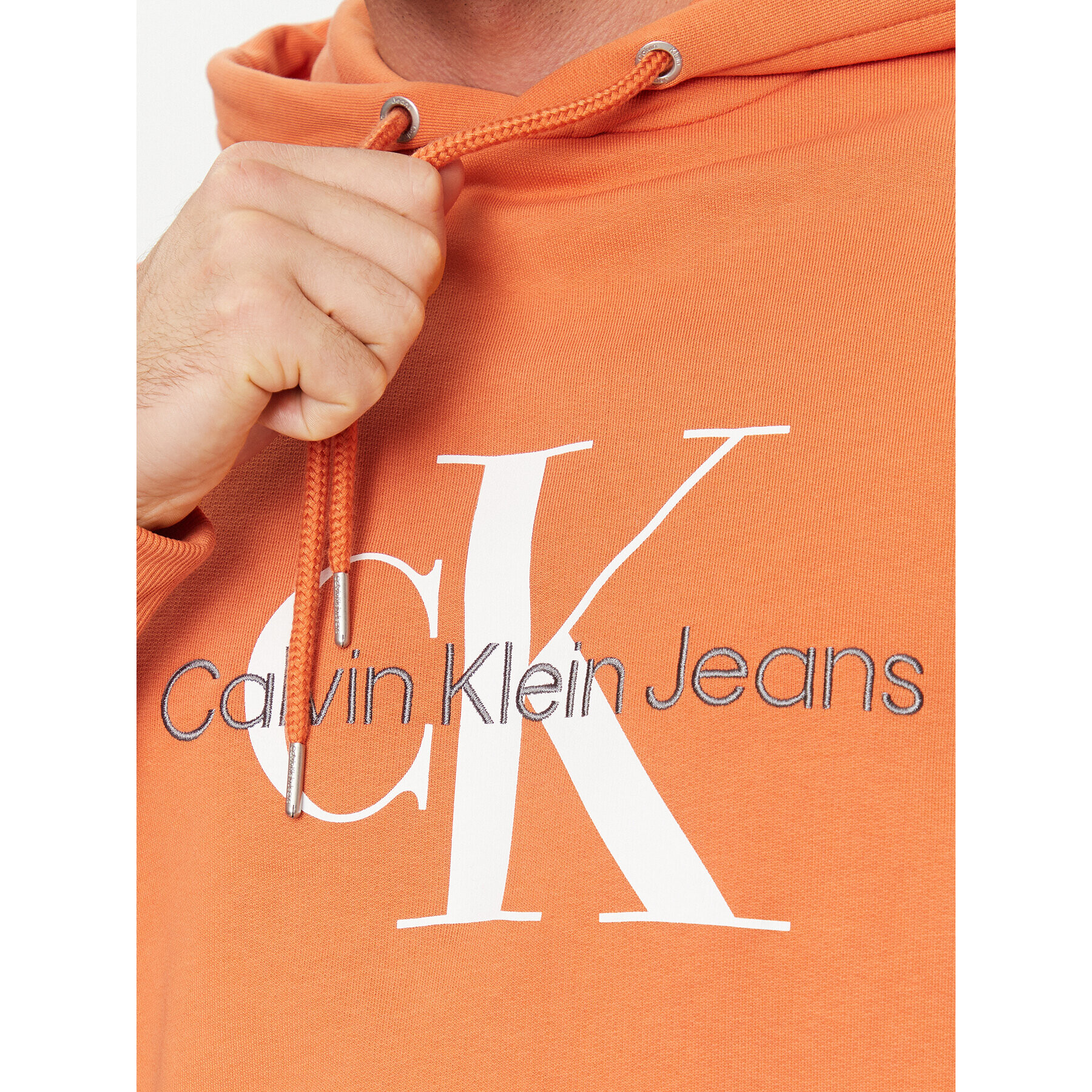 Calvin Klein Jeans Суитшърт J30J320805 Оранжев Regular Fit - Pepit.bg