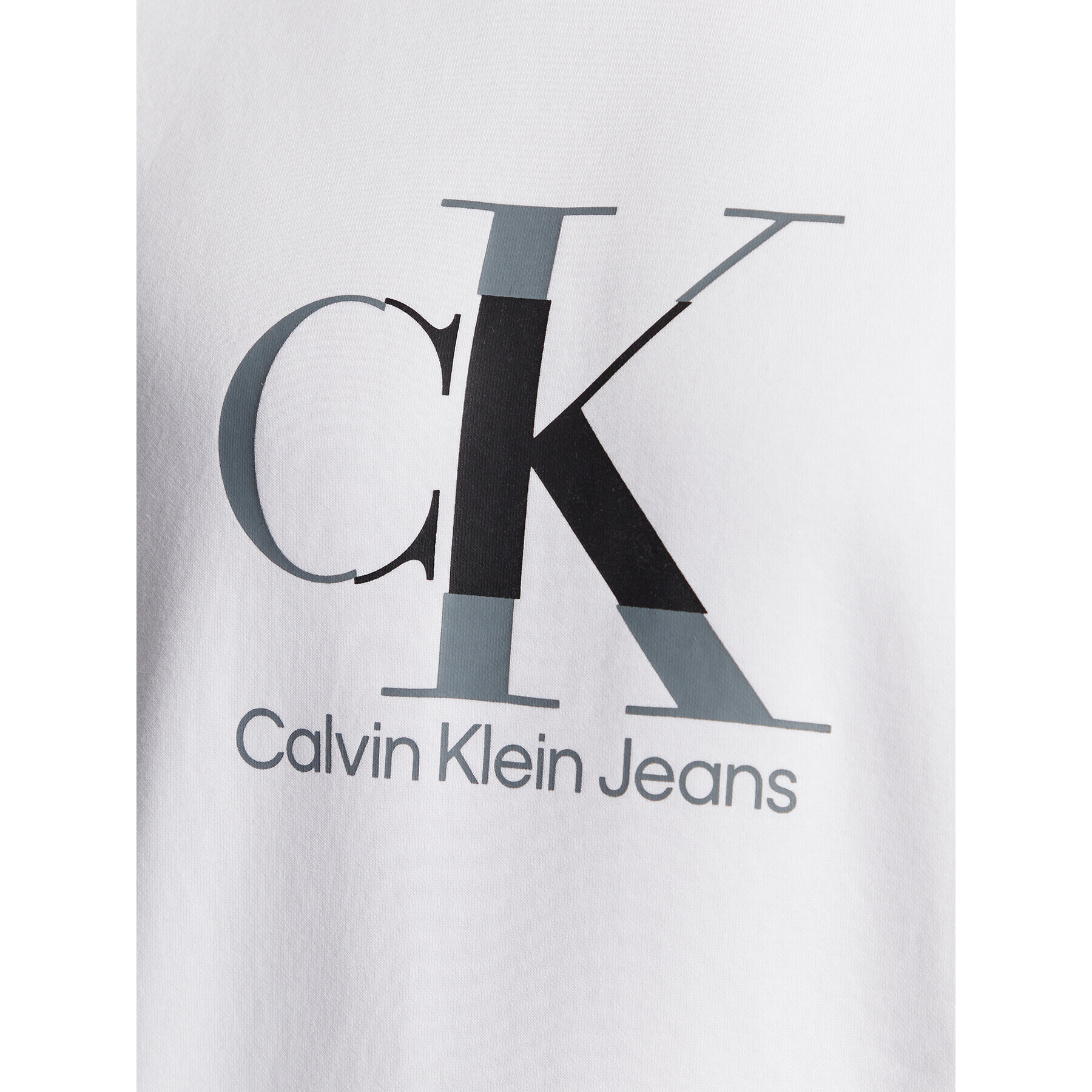 Calvin Klein Jeans Суитшърт J30J323298 Бял Regular Fit - Pepit.bg