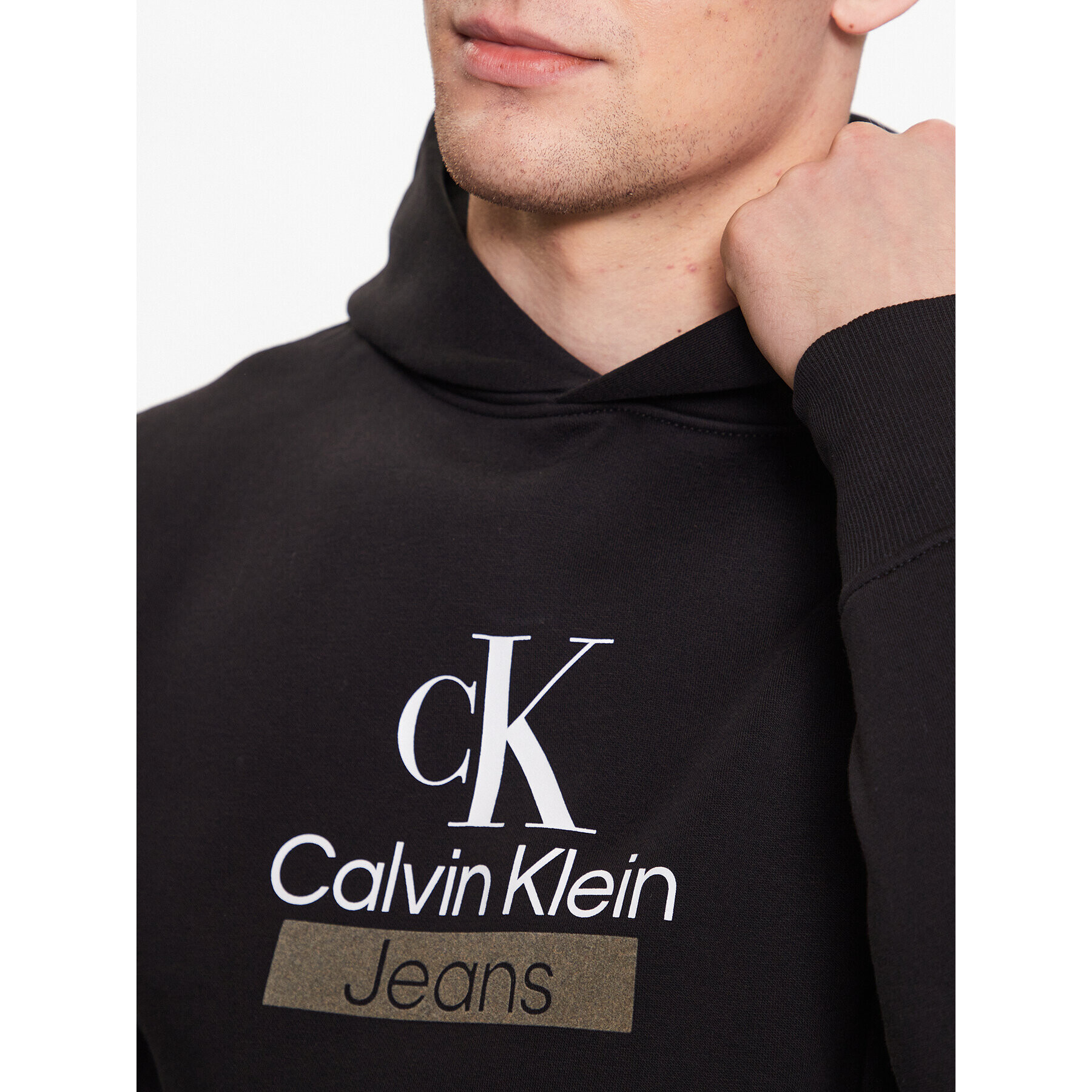 Calvin Klein Jeans Суитшърт J30J323762 Черен Regular Fit - Pepit.bg