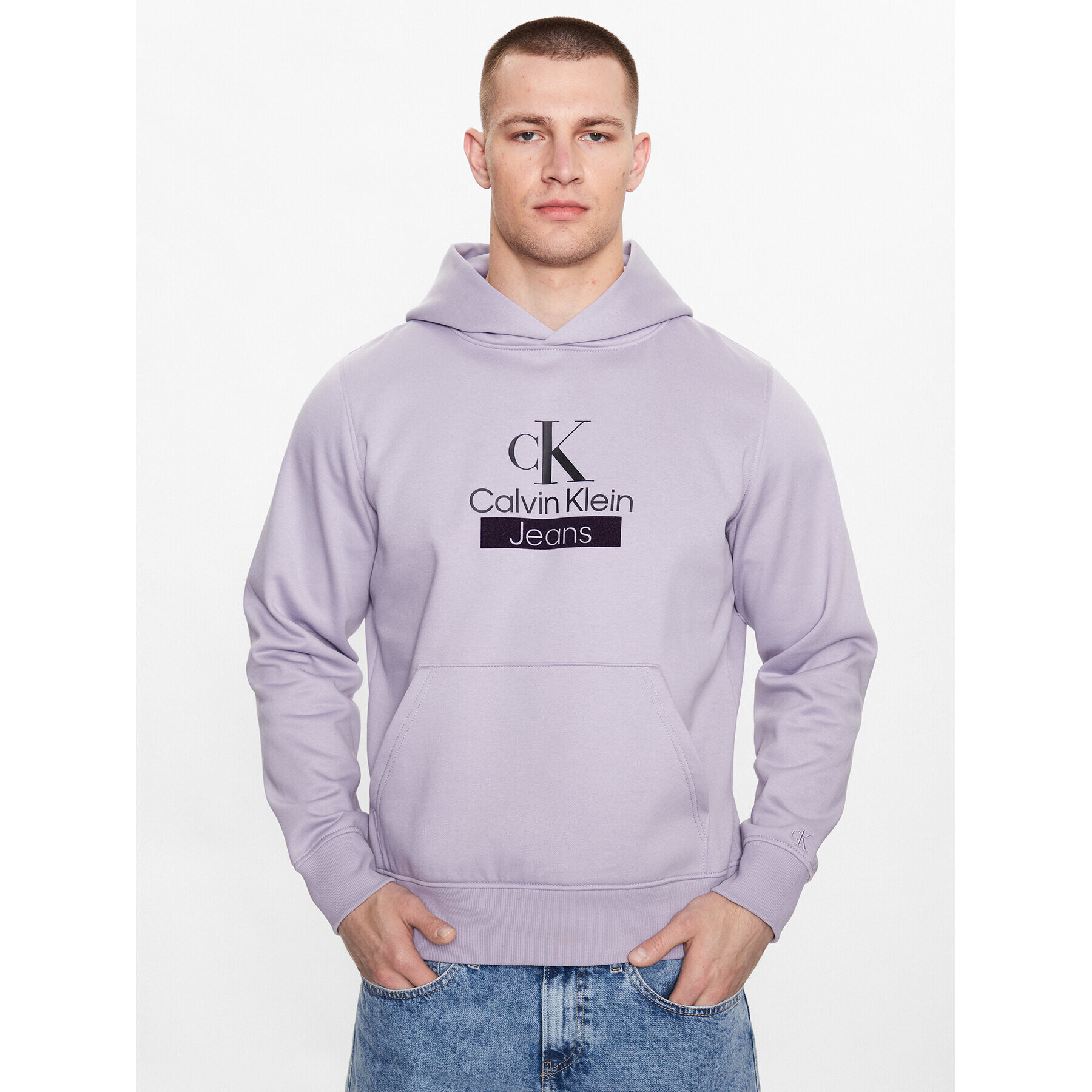 Calvin Klein Jeans Суитшърт J30J323762 Виолетов Regular Fit - Pepit.bg