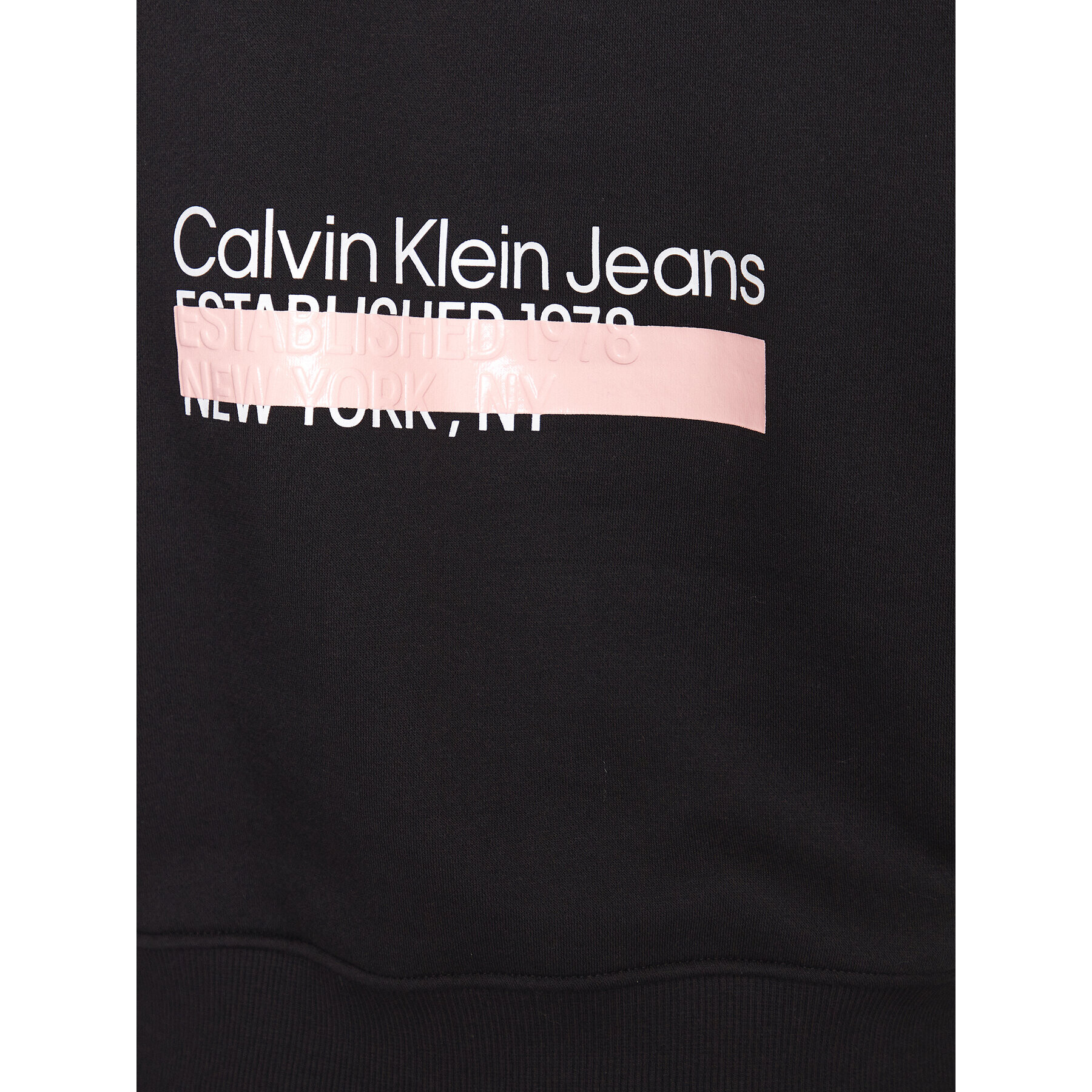 Calvin Klein Jeans Суитшърт J30J323812 Черен Regular Fit - Pepit.bg