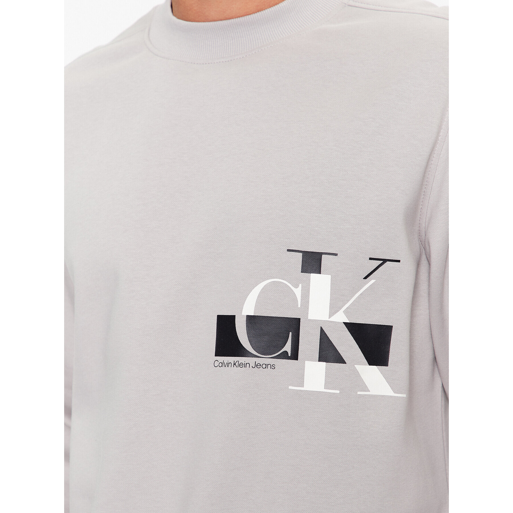 Calvin Klein Jeans Суитшърт J30J324092 Сив Regular Fit - Pepit.bg