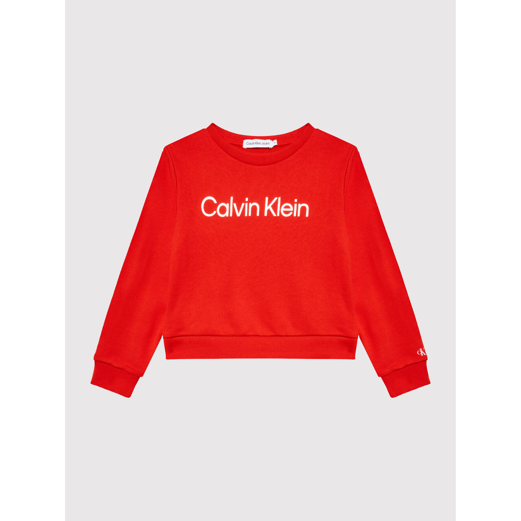 Calvin Klein Jeans Суитшърт Logo IG0IG01336 Червен Regular Fit - Pepit.bg