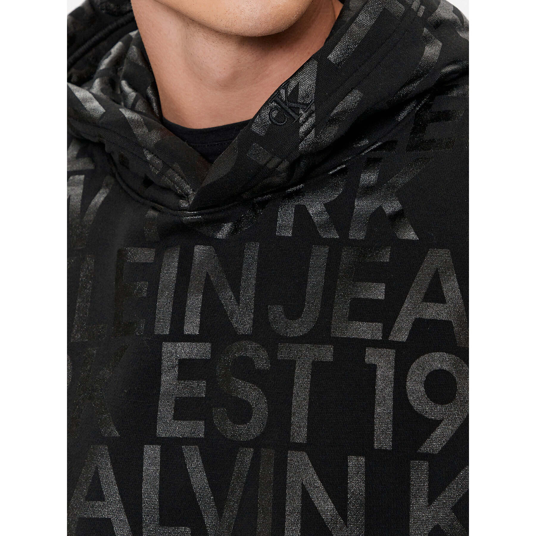 Calvin Klein Jeans Суитшърт Logo J30J324634 Черен Regular Fit - Pepit.bg