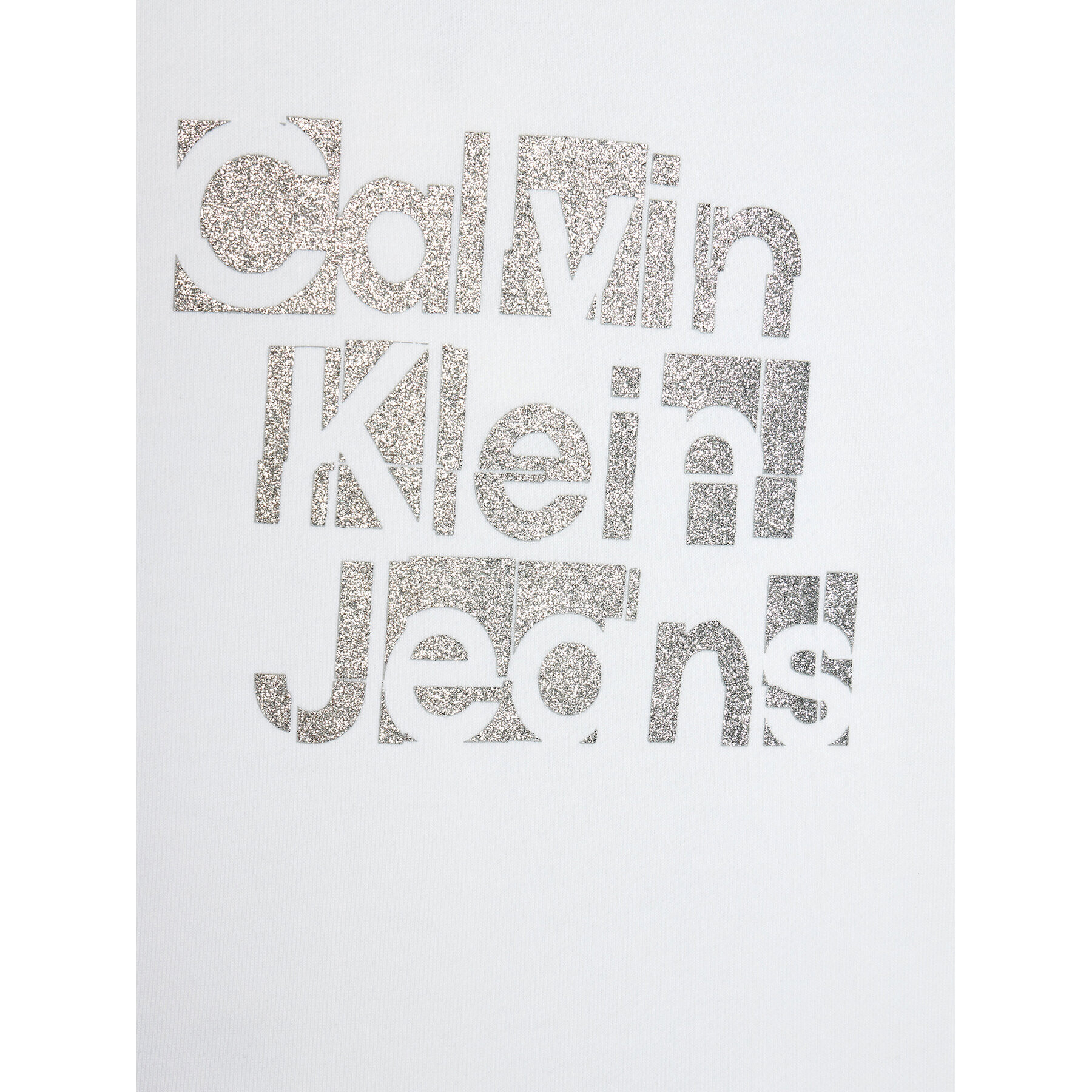 Calvin Klein Jeans Суитшърт Metallic IG0IG02304 Бял Regular Fit - Pepit.bg