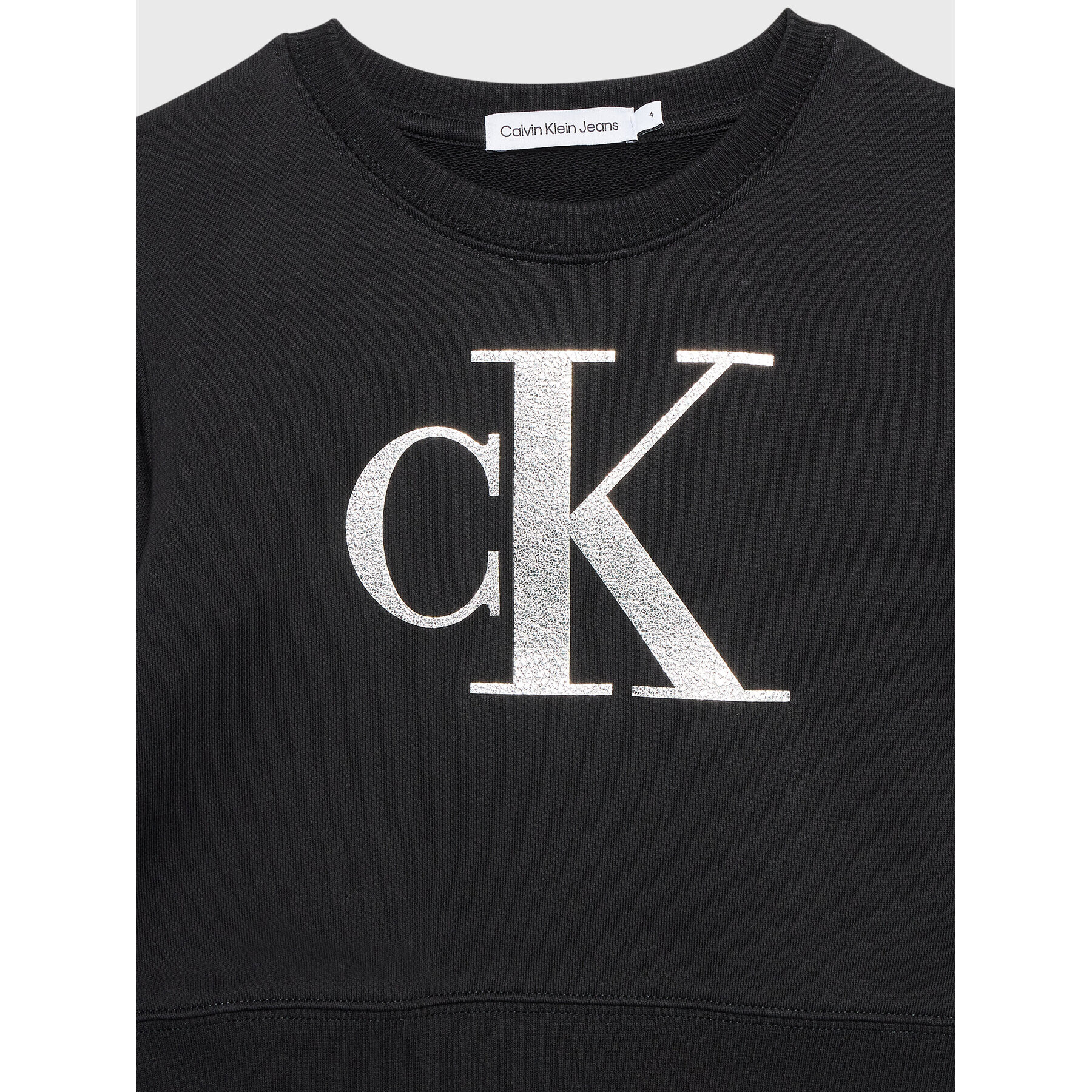 Calvin Klein Jeans Суитшърт Metallic Monogram IG0IG01761 Черен Relaxed Fit - Pepit.bg