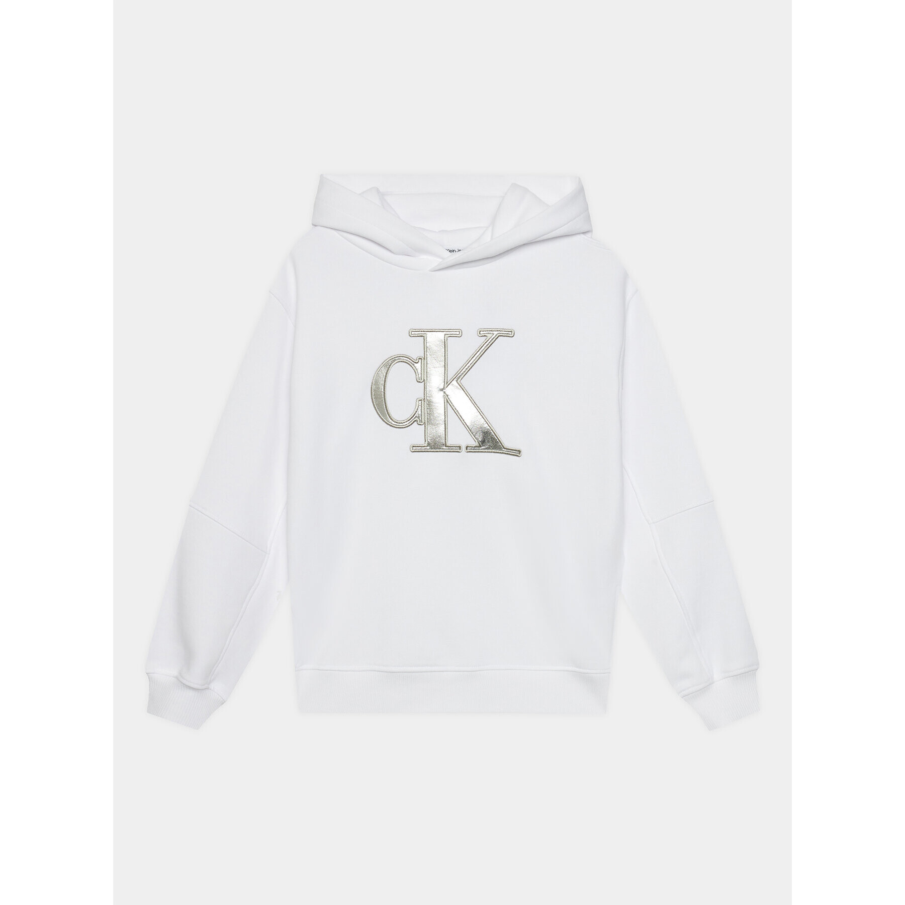 Calvin Klein Jeans Суитшърт Metallic Monogram IG0IG02298 Бял Regular Fit - Pepit.bg