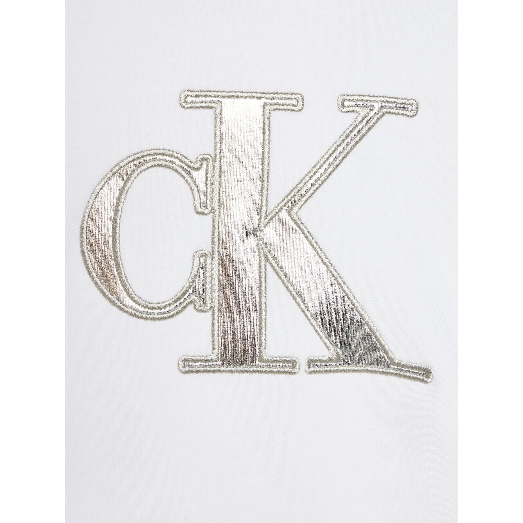 Calvin Klein Jeans Суитшърт Metallic Monogram IG0IG02298 Бял Regular Fit - Pepit.bg