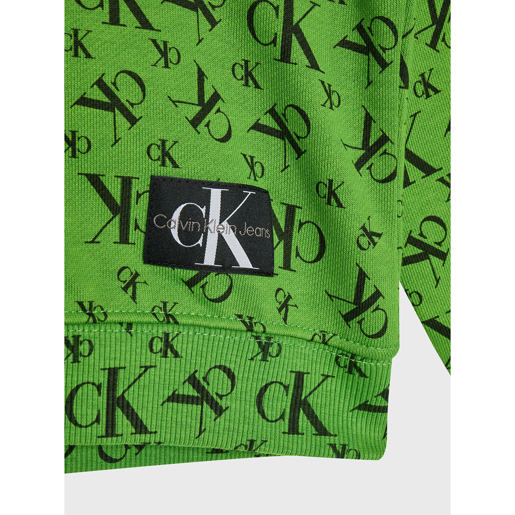 Calvin Klein Jeans Суитшърт Monogram Grid IB0IB01431 Зелен Regular Fit - Pepit.bg