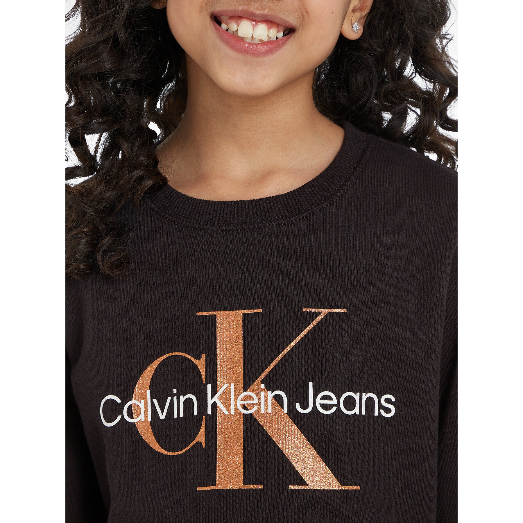 Calvin Klein Jeans Суитшърт Monogram IG0IG02207 Черен Regular Fit - Pepit.bg