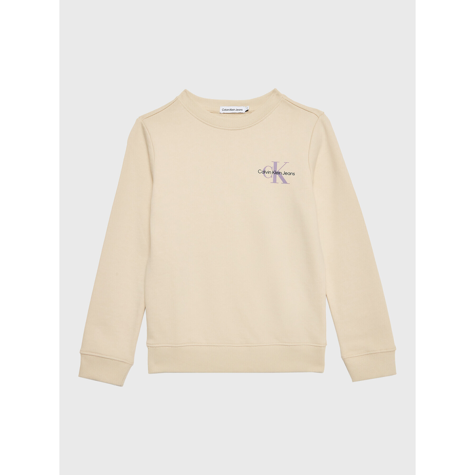 Calvin Klein Jeans Суитшърт Monogram IU0IU00397 Бежов Regular Fit - Pepit.bg