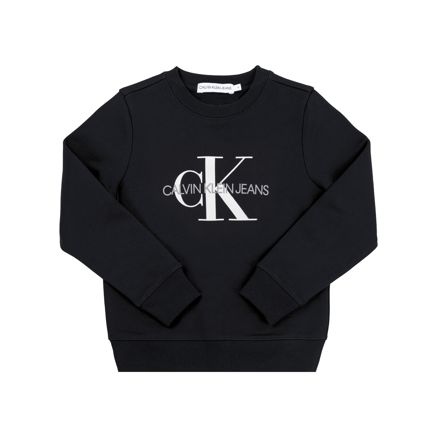 Calvin Klein Jeans Суитшърт Monogram Logo IU0IU00069 Черен Regular Fit - Pepit.bg