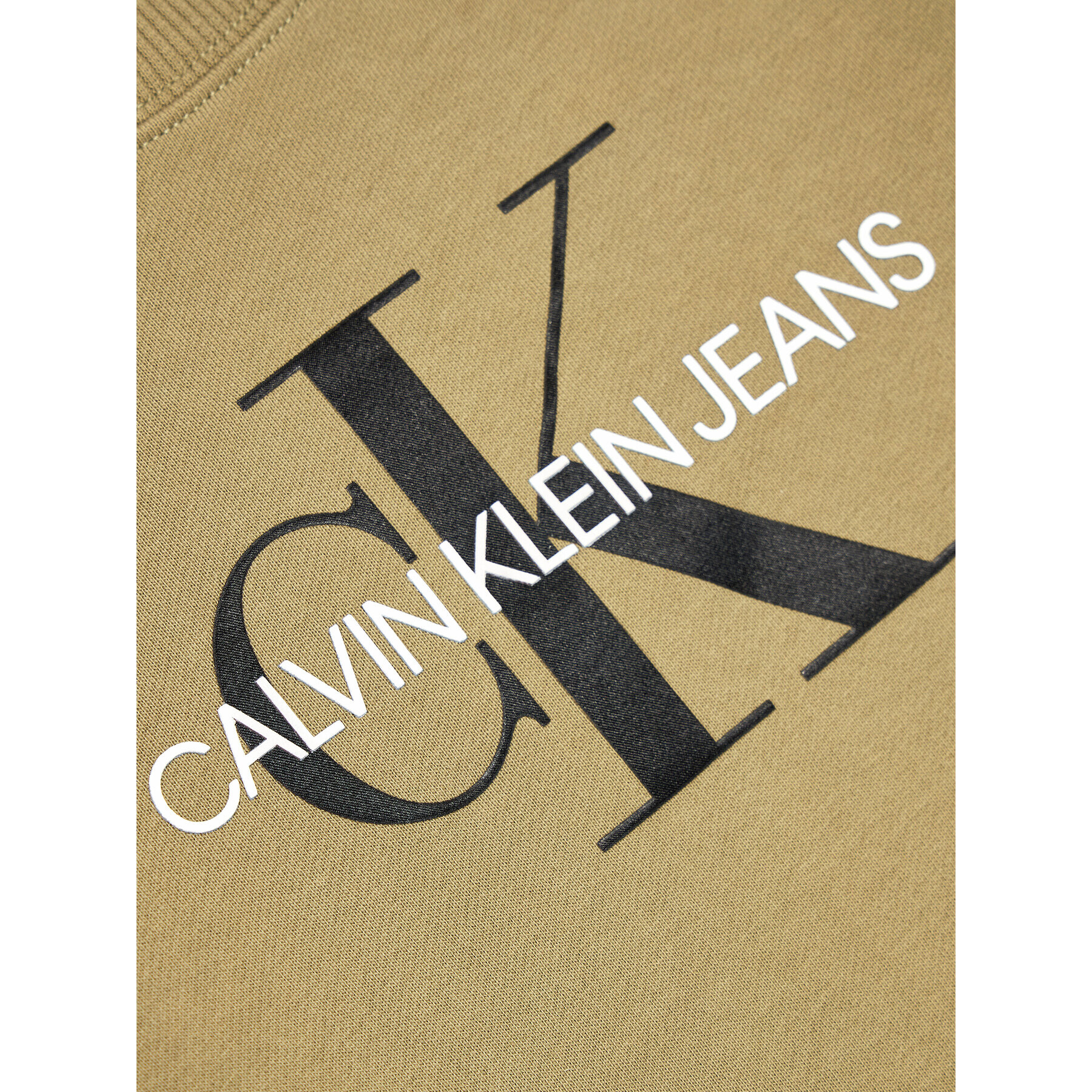 Calvin Klein Jeans Суитшърт Monogram Logo IU0IU00069 Зелен Regular Fit - Pepit.bg