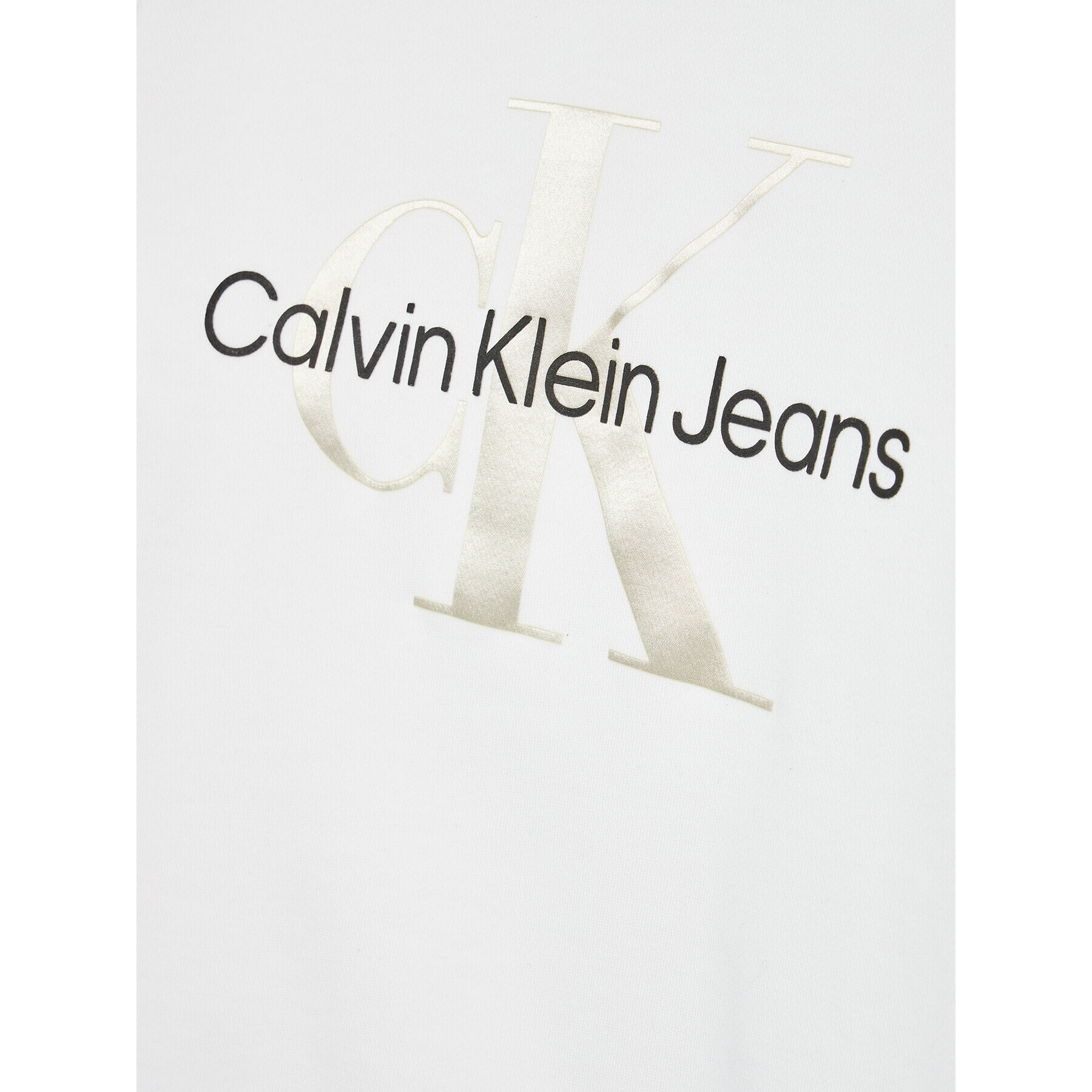 Calvin Klein Jeans Суитшърт Monogram Logo IU0IU00265 Бял Regular Fit - Pepit.bg