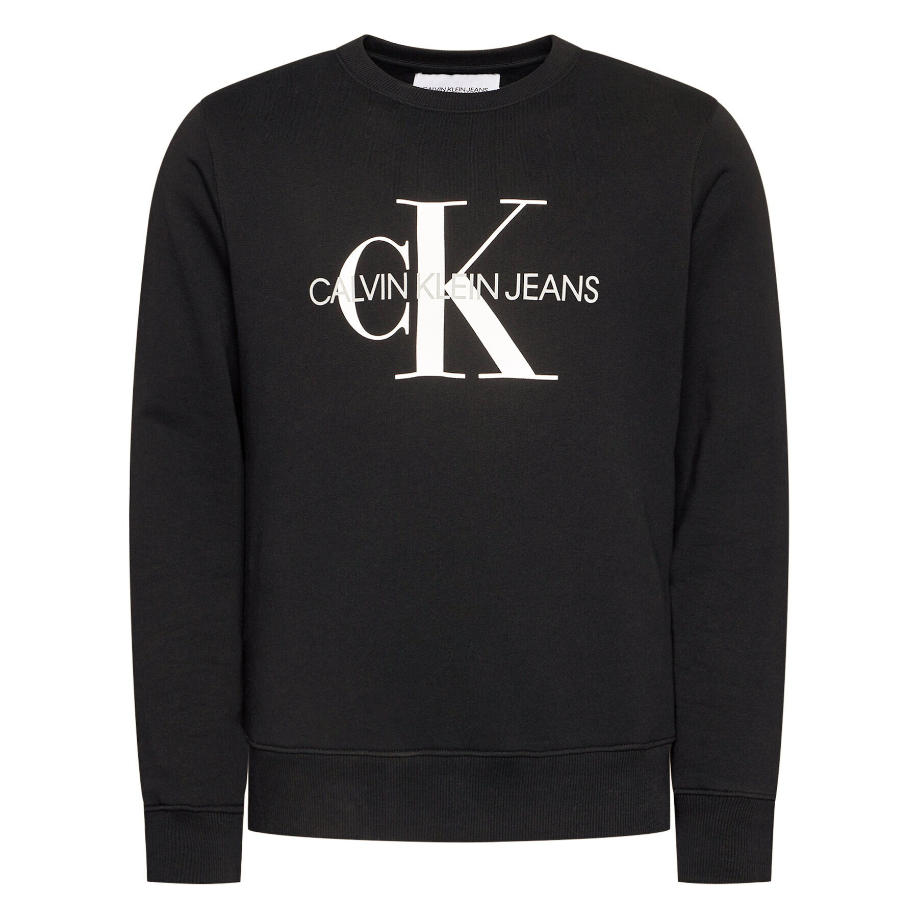 Calvin Klein Jeans Суитшърт Monogram Logo J30J314313 Черен Regular Fit - Pepit.bg