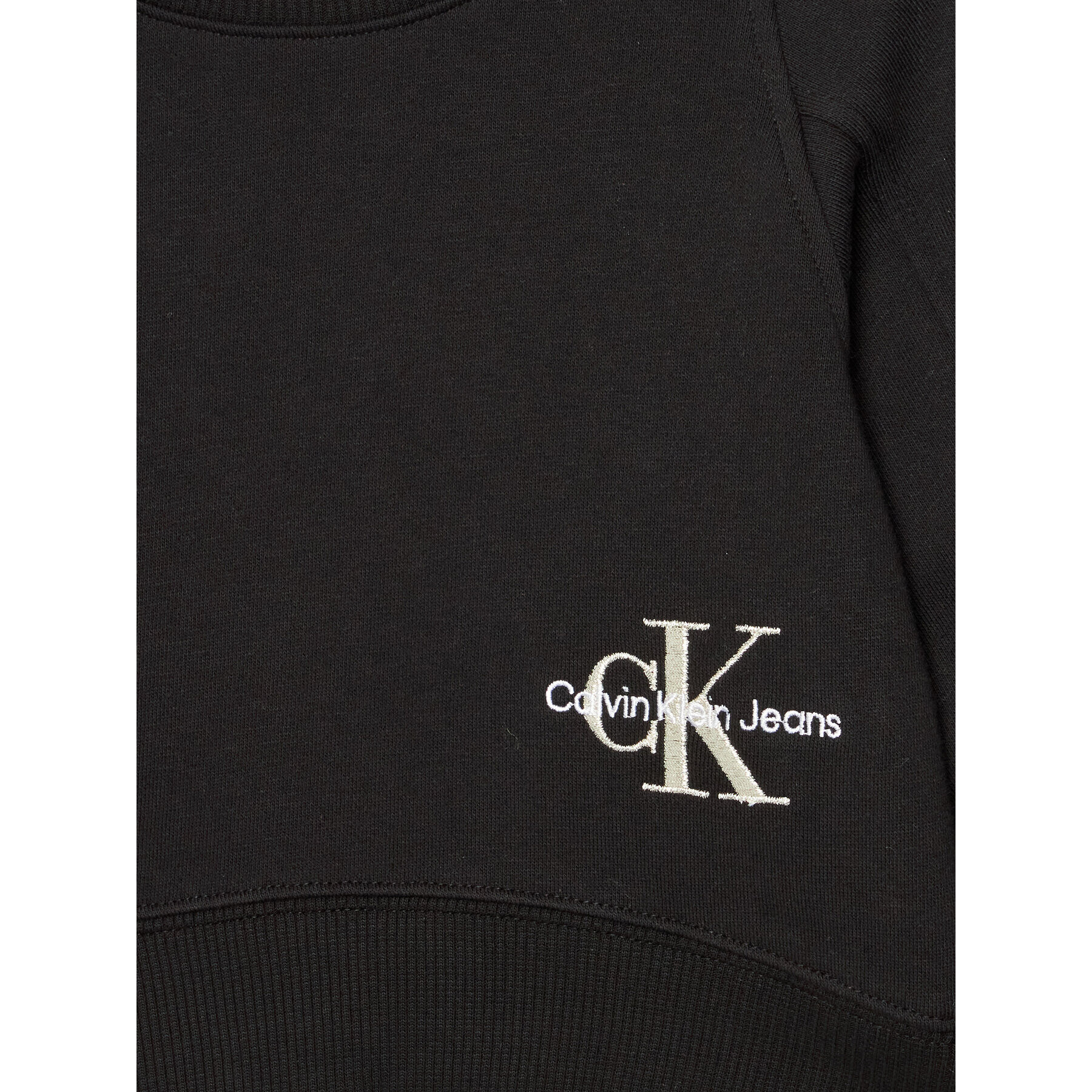 Calvin Klein Jeans Суитшърт Monogram Off Placed IG0IG01270 Черен Oversize - Pepit.bg