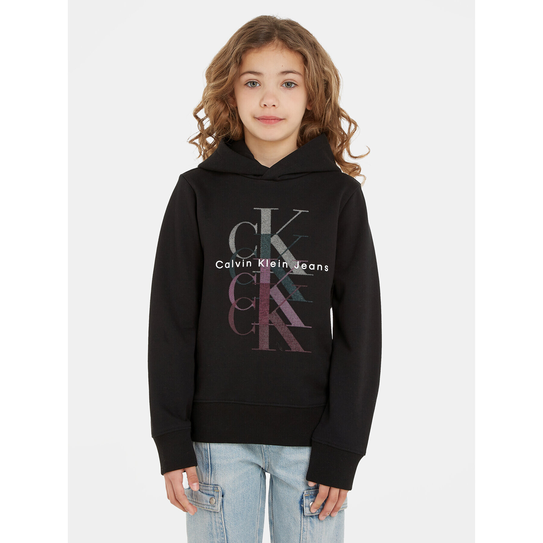 Calvin Klein Jeans Суитшърт Monogram Repeat IG0IG02211 Черен Regular Fit - Pepit.bg