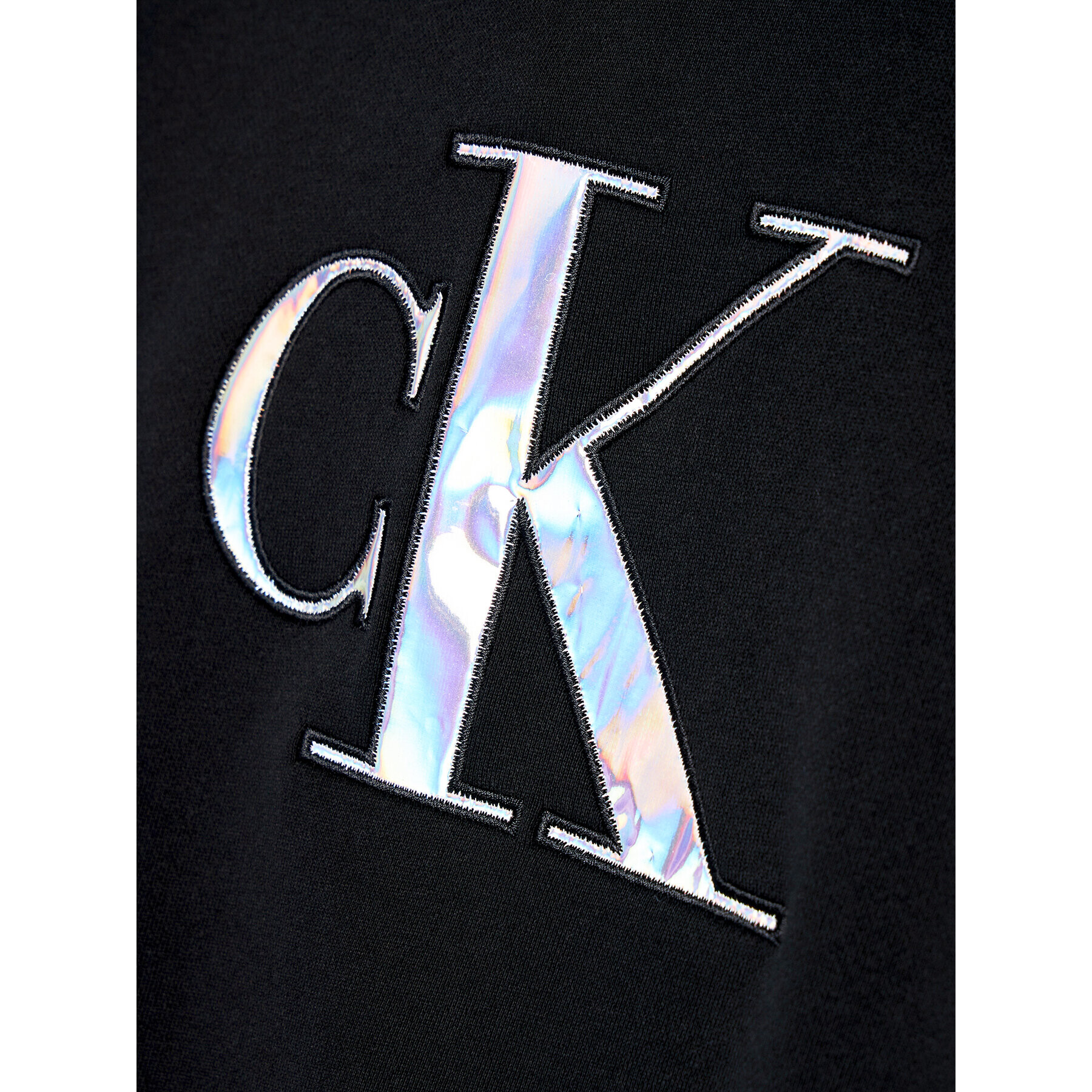 Calvin Klein Jeans Суитшърт Monogran Applique Hoodie IG0IG00987 Черен Regular Fit - Pepit.bg