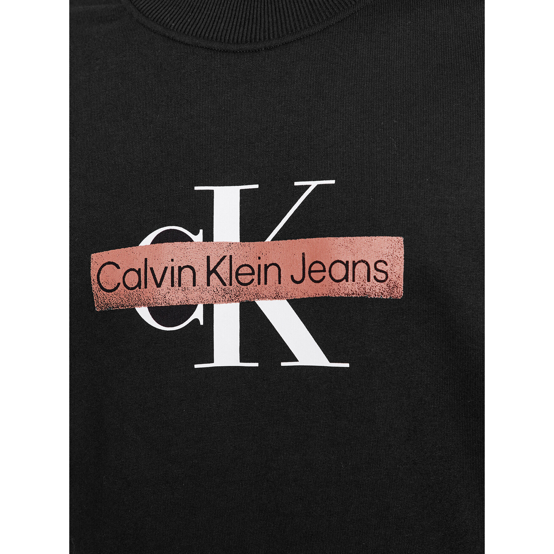 Calvin Klein Jeans Суитшърт Monologo Stencil J30J324113 Черен Regular Fit - Pepit.bg