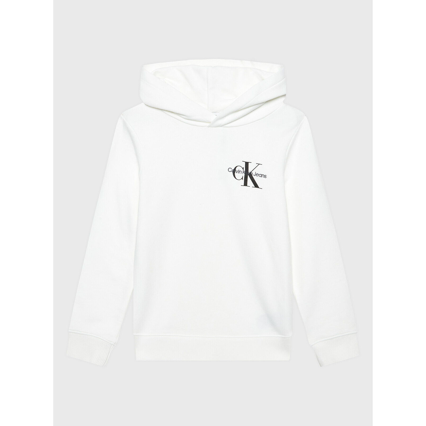 Calvin Klein Jeans Суитшърт Small Monogram IU0IU00266 Бял Regular Fit - Pepit.bg