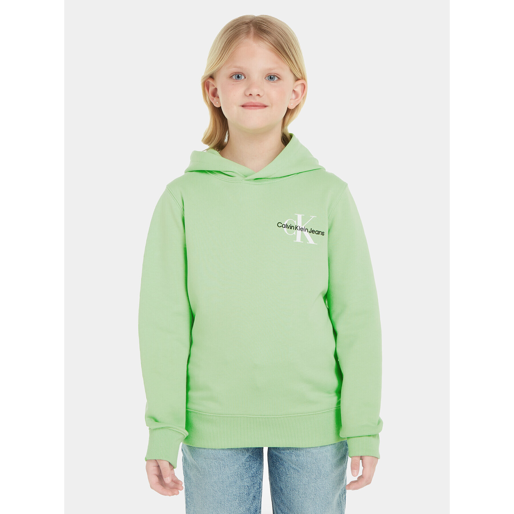 Calvin Klein Jeans Суитшърт Small Monogram IU0IU00266 Зелен Regular Fit - Pepit.bg
