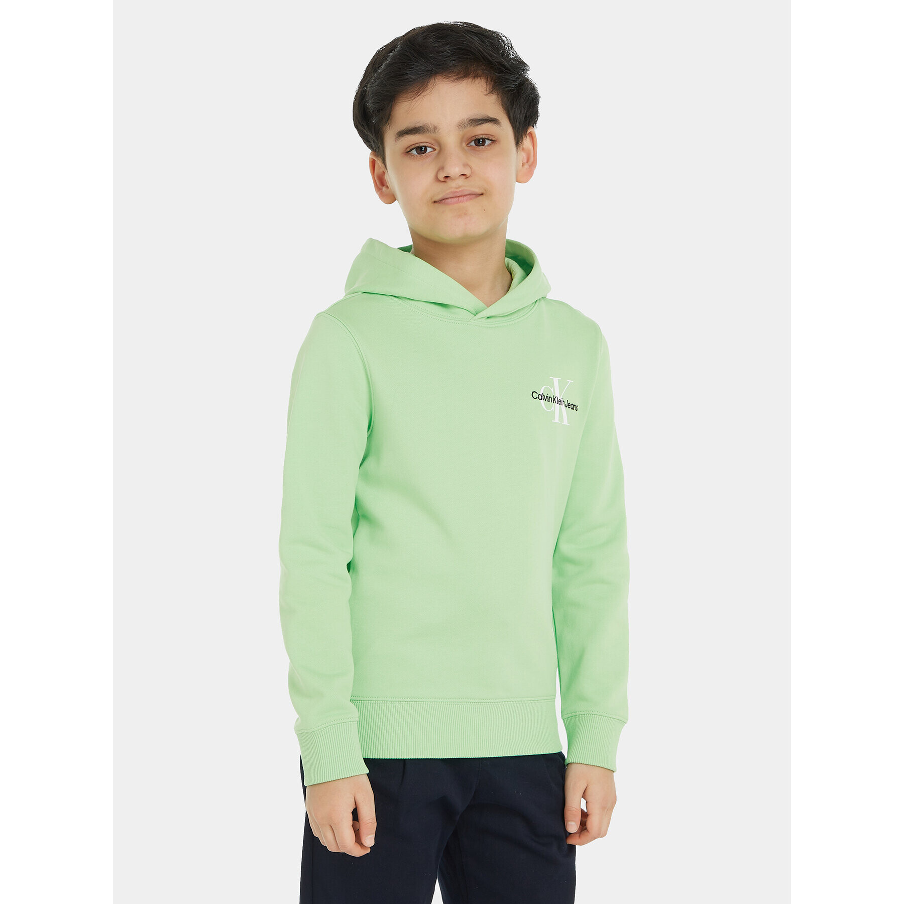 Calvin Klein Jeans Суитшърт Small Monogram IU0IU00266 Зелен Regular Fit - Pepit.bg