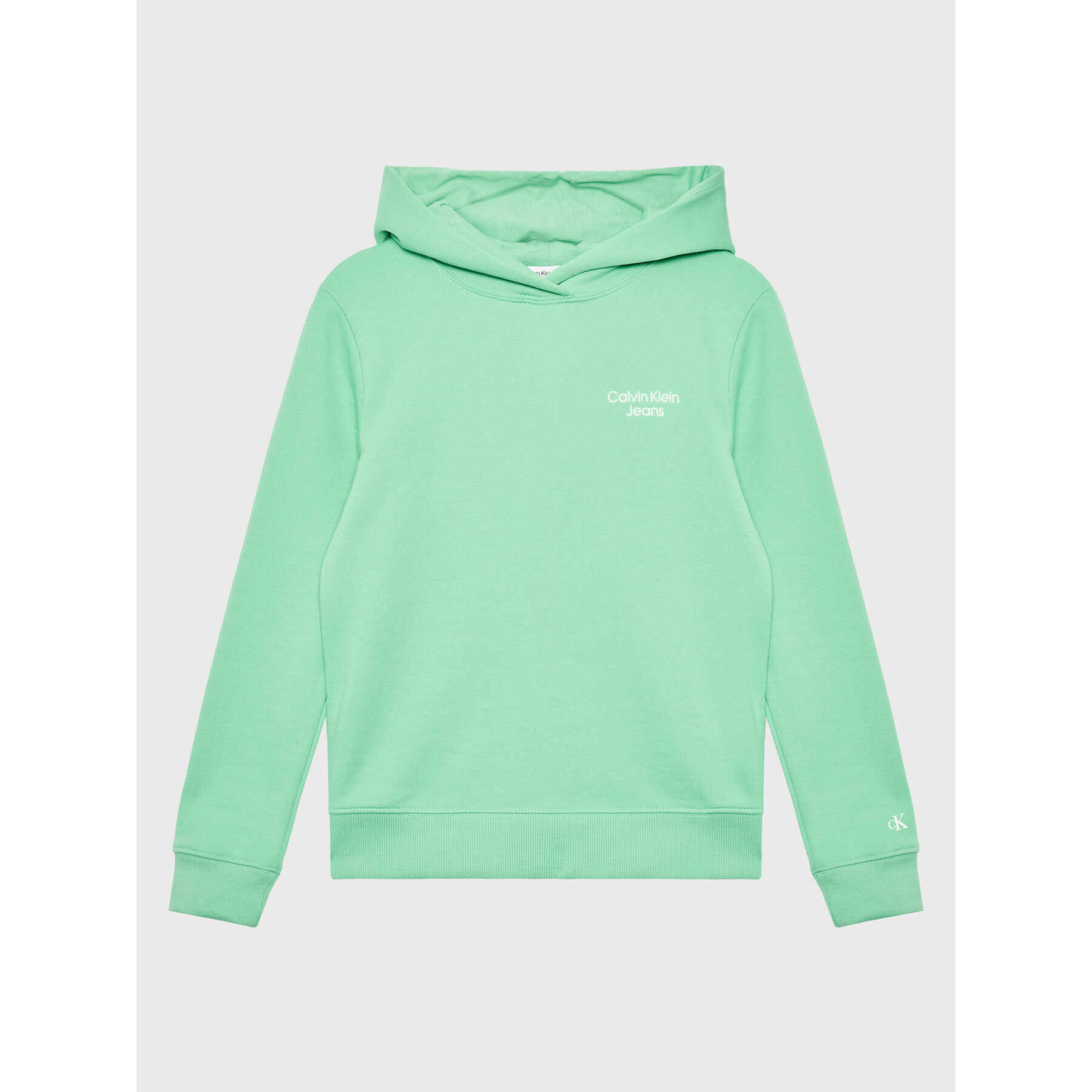 Calvin Klein Jeans Суитшърт Stack Logo IB0IB01293 Зелен Regular Fit - Pepit.bg