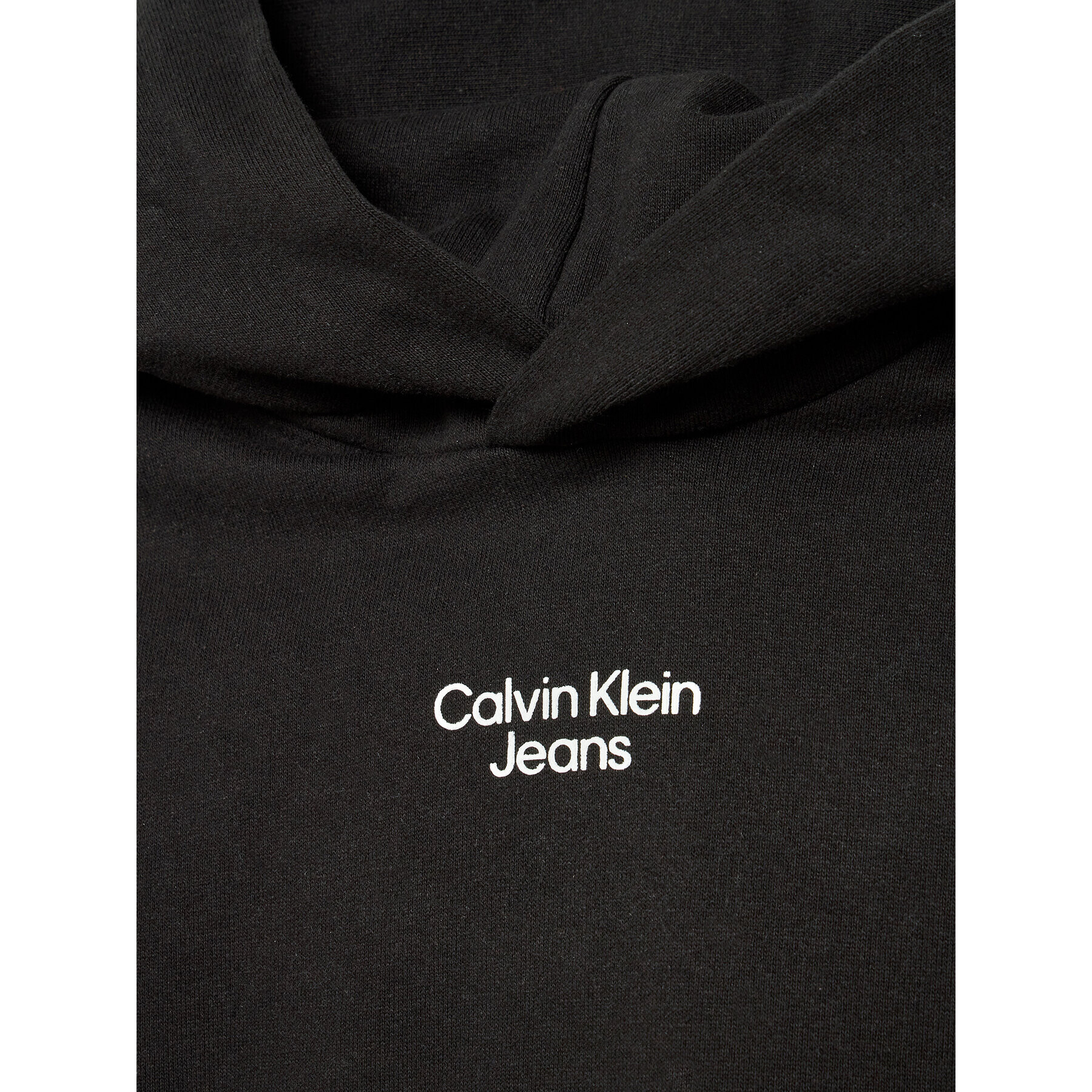 Calvin Klein Jeans Суитшърт Stacked Logo IB0IB01170 Черен Relaxed Fit - Pepit.bg